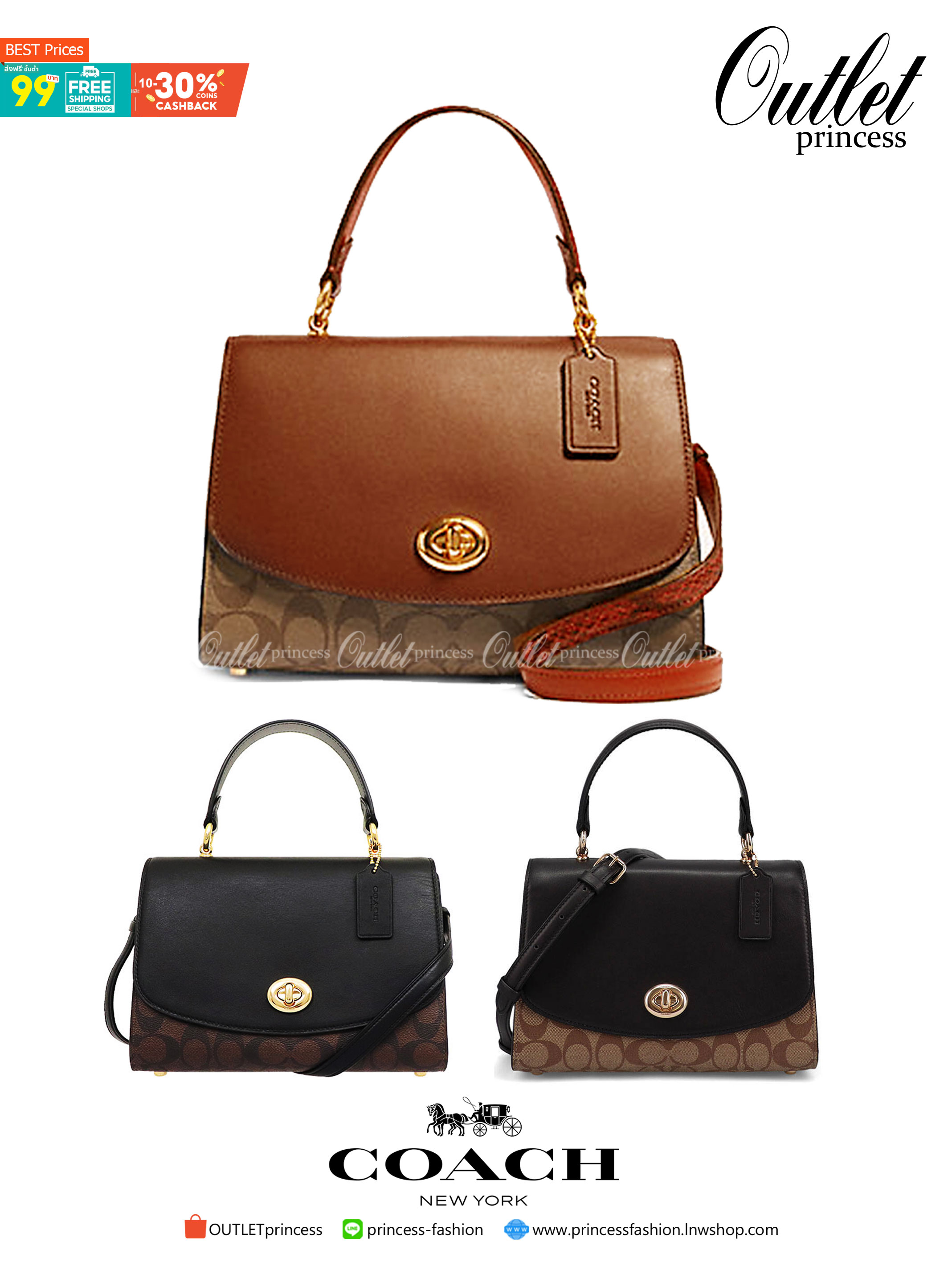 สวย หรู ดูดี รุ่นนี้กัยเลยค่า!! COACH TILLY TOP HANDLE SATCHEL IN SIGNATURE ((76620)) พร้อมส่งความสวย ห้ามพลาดค่ะ! กระเป๋าหิ้ว//คล้องมือ//สะพายข้างได้ ทรงสวย หนังแท้เรียบ+ลายCได้สวยงามค่ะ เปิดปิดกระเป๋าแบบหมุนล็อค ภายในมีช่องหลักใส่ของ2ช่อง สามารถใส่กระเป