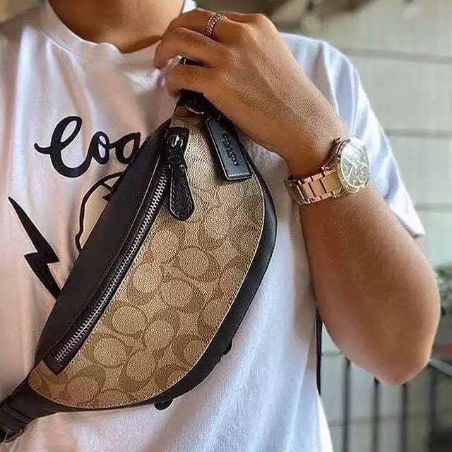 Coach F84711 Warren Mini Belt Bag In Signature Canvas กระเป๋าคาดอก คาดเอว ขนาดกำลังดี ใช้งานง่าย ใช้ได้ทั้งหญิงและชาย
