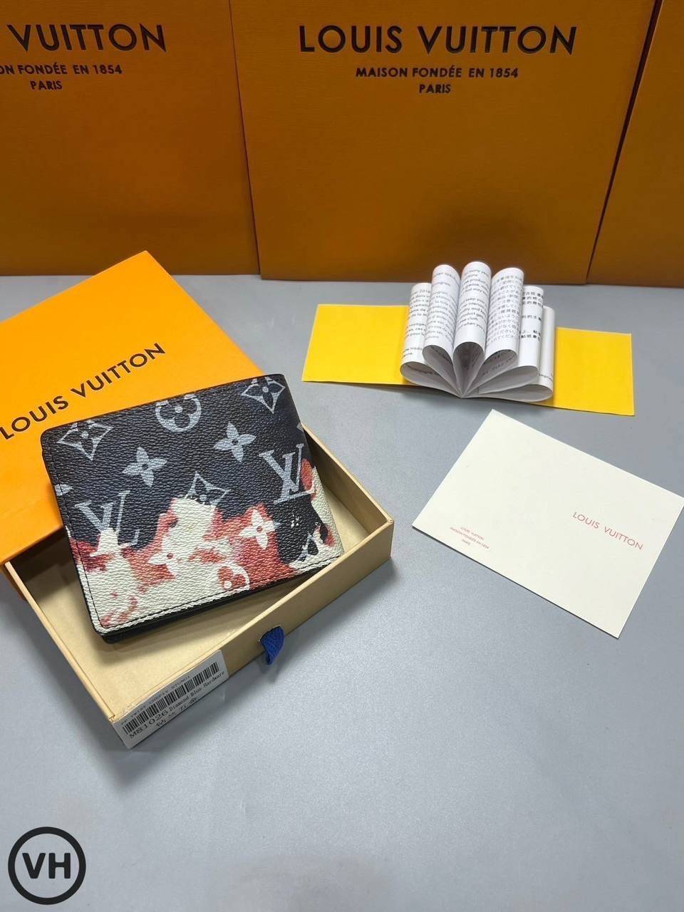 ORI หนังแท้ | LV Multiple Wallet / LV Short Wallet / LV Damier Graphite Wallet กระเป๋าสตางค์ใบสั้น กระเป๋าสตางค์ผู้ชาย