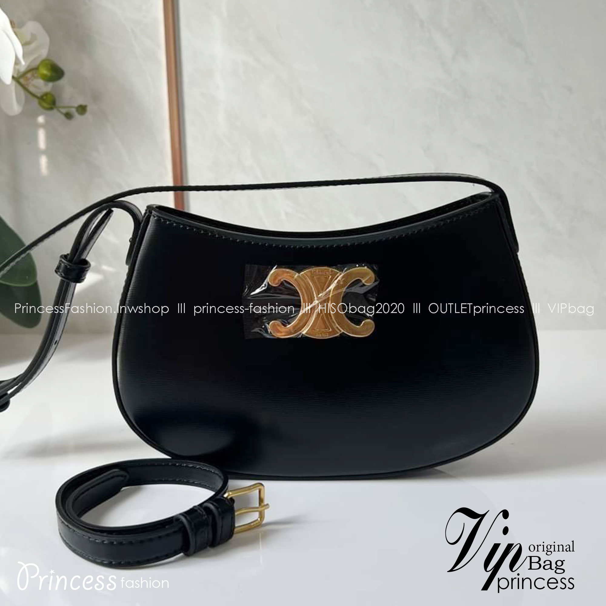 CELINE MEDIUM TILLY BAG IN SHINY CALFSKIN กระเป๋าสะพายไหล่/สะพาย คอลใหม่ทรงสวย มาแรง สวยหรูหรา