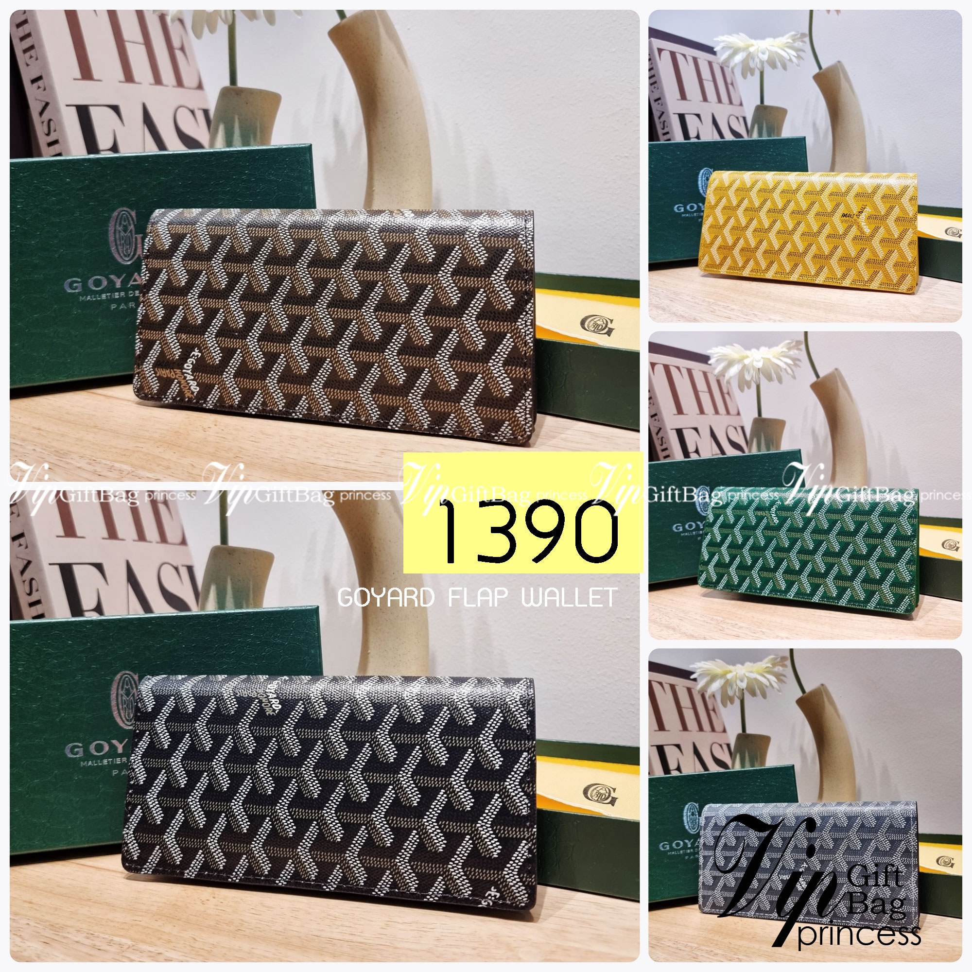 Goyard Bi Fold Long Wallet / GOYARD FLAP WALLET / Goyard Long Wallet กระเป๋าสตางค์ใบยาว รุ่น unisex ที่ใช้ได้ทั้งหนุ่มๆและสาวๆ ไอเท็มนี้ตอบโจทย์สำหรับคนที่ชอบเก็บบัตรเยอะๆ