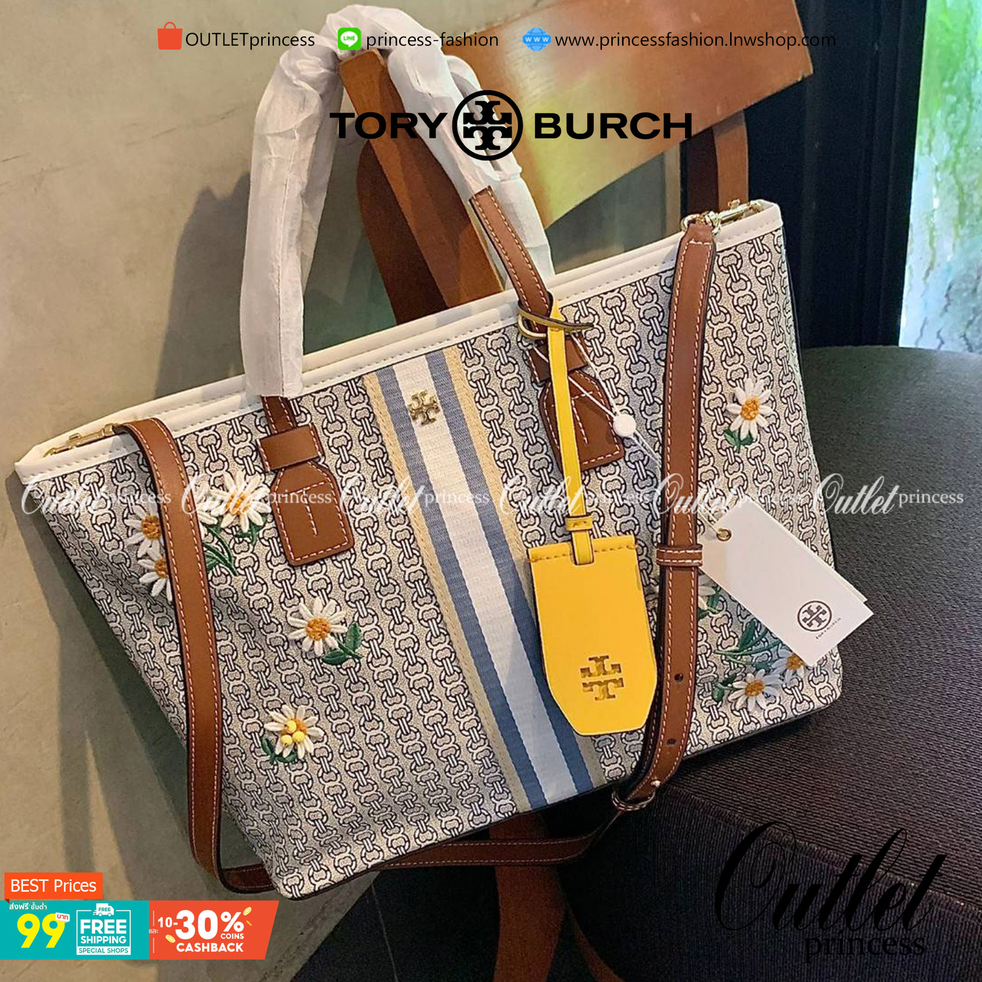 TORY BURCH GEMINI CANVAS SMALL PATCHES TOTE 🔺จุดเด่นของหนังคุณภาพต้องนิ่มสัมผัสได้ ไม่แข็งทื่อๆนะคะ! พร้อมส่งที่ไทย ใช้วันไหนๆก็สวยสุดๆไปเลยค่าา! กระเป๋าทรงTote ไม่เล็กอย่างที่คิดนะคะ😁 หนังแท้ชั้นดี ลายหนังสวยนิ่มมือดีมากค่ะ ตัวกระเป๋าลายโ