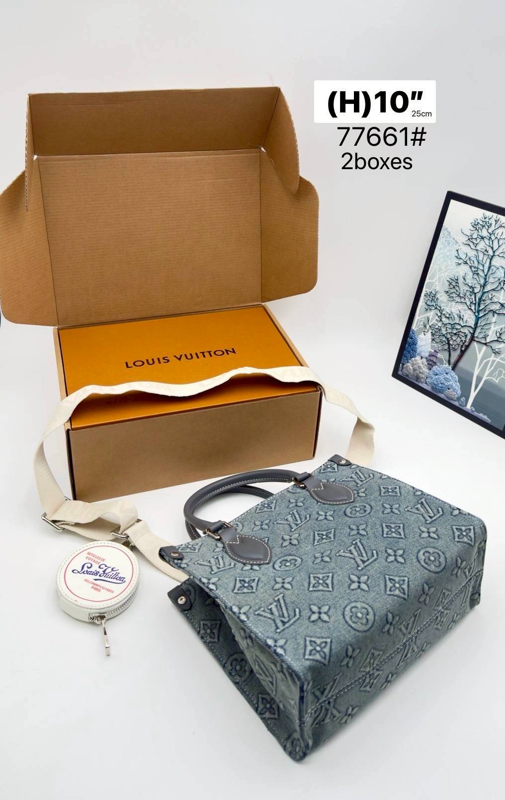 LV Onthego Denim Vintage Tote Bag กระเป๋าทรงโท้ทเดนิมสไตล์วินเทจ รุ่นใหม่ปั้มลายโมโนแกรมบนเดนิมสุดไอคอนิก ที่ใครเห็นต้องเป็นคลั่งรัก ผู้ดี หรูหราได้ทุกลุค ทุกสไตล์