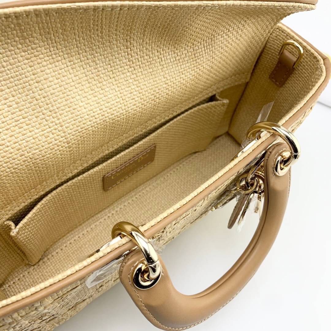 ORI 】DIOR Lady D-Joy Bag Natural Cannage Raffia พร้อมส่งที่ไทย ภาพสินค้าถ่ายจากงานขายจริง ใช้งานต่างประเทศได้