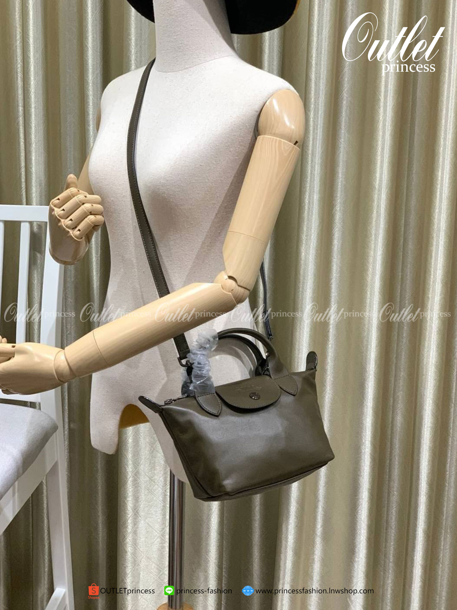 ของแท้ 100% Longchamp LE PLIAGE CUIR TOP HANDLE BAG Color: Black,Orange,Sienna, Navy,Nordic,Grey,Lichen