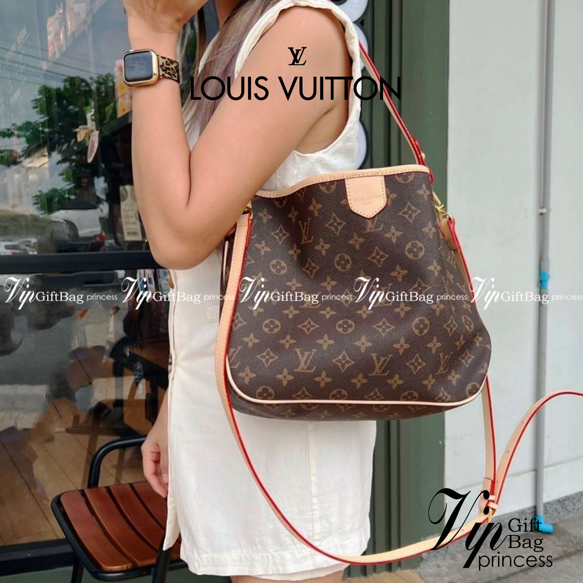 Louis Vuitton Monogram Delight Canvas กระเป๋าสะพายข้างทรงสูงใบใหญ่หนังแกะสังเคราะห์ หูหิ้วปั้มโลโก้ ด้านในมี1ช่องซิป 1ช่องใส่ของจุกจิ๊ก อะไหล่ทองหรูหรา มีสายยาว ถอดสายได้ ปรับระดับได้ จุของได้เยอะ หรูหรา สวยงาม เหมาะกับทุกโอกาศ ต้องมีติดตู้ห้ามพลาดเลยค่า
