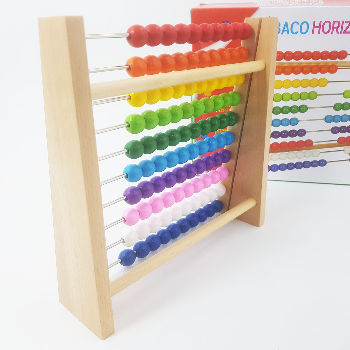 ลูกคิด10หลักแนวตั้งขาตั้งไม้