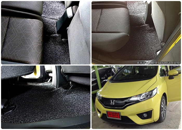 พรมดักฝุ่นไวนิล HONDA JAZZ GK ปี2014-20 เต็มคัน สีดำ เข้ารูป ตรงรุ่นรถ10ชิ้น