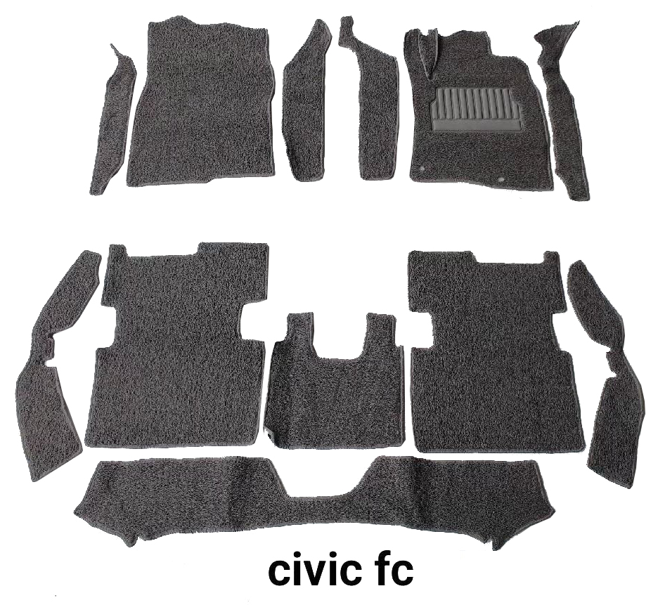 พรมไวนิลดักฝุ่น HONDA CIVIC FC ปี2016-20 พรมดักฝุ่นในรถ สีดำ เข้ารูป 12ชิ้น (*สินค้าลดล้างสต็อค)