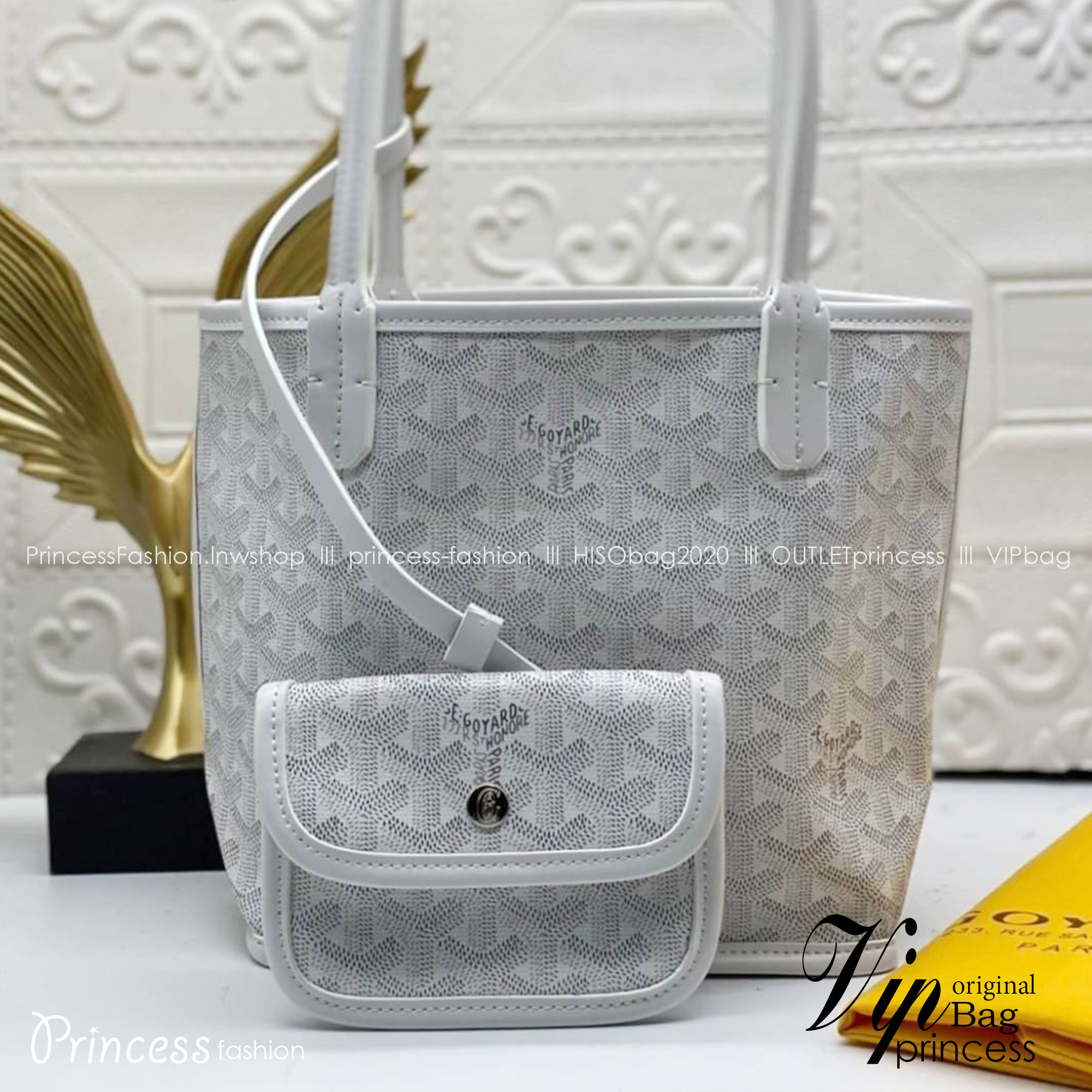 9 สี GOYARD ANJOU TOTE MINI / Goyard Mini Tote เกรดออริจินอลสลับแท้ ใช้งานต่างประเทศได้ ฮอตไอเท็ม กับกระเป๋าสะพายทรงโท้ท ไซส์มินิ กะทัดรัด มาครบสีขายดี เลิศทุกสี รูปทรงคลาสสิค ดีไซน์เป็นเอกลักษณ์ ใช้งานได้หลากหลาย