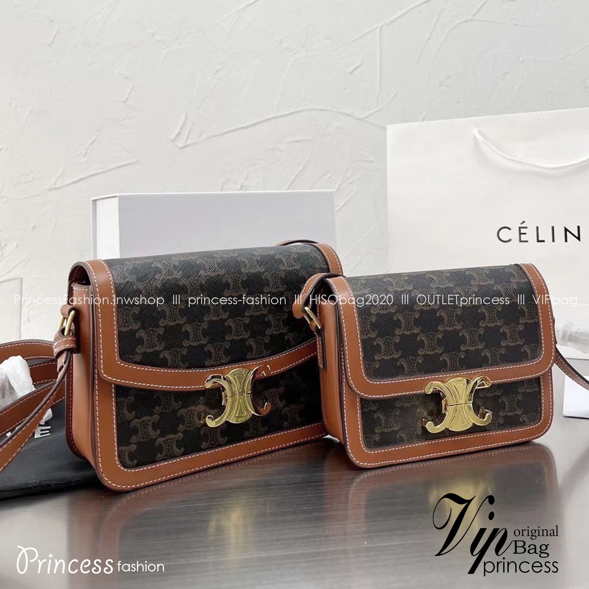 CELINE CROSSBODY BAG / CELINE Teen Triomphe Bag **รอบราคาพิเศษต่ำกว่าทุน** มี 2 ขนาด กระเป๋าสะพายรุ่นยอดนิยม งานสวยอยู่ทรงเปิดปิดด้วยตัวล้อคด้านหน้า พร้อมช่องซิป ทรงนี้กำลังมาแรงมาก แมชต์ลุคไหนก็สวย