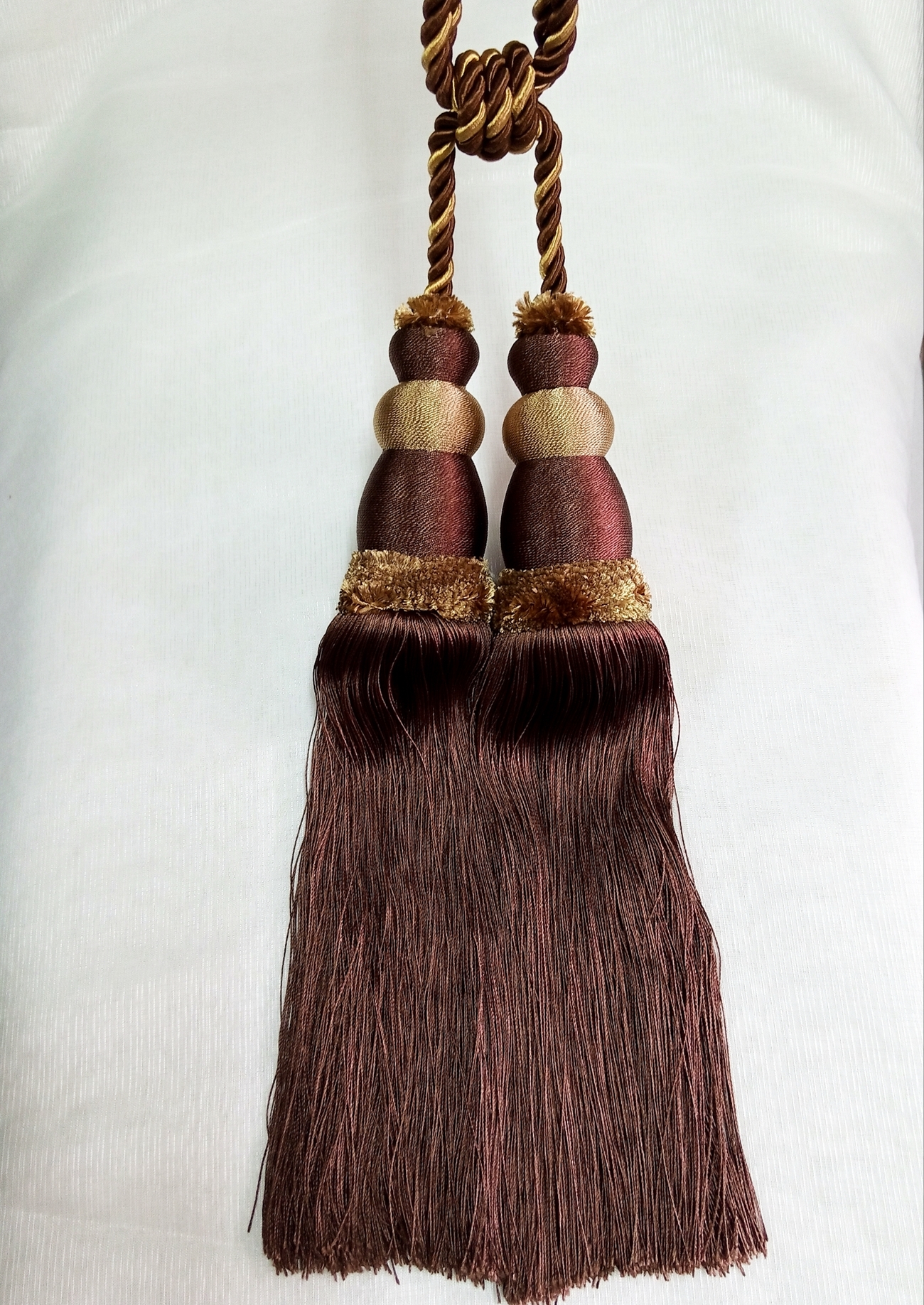 สายรวบผ้าม่าน ขนาดใหญ่ รุ่นชีต้า(CHEETAH) สีน้ำตาล (ราคาต่อชิ้น)