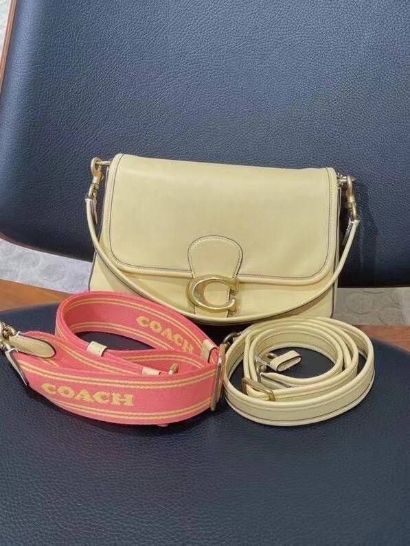 COACH SOFT TABBY SHOULDER BAG IN COLORBLOCK พร้อมส่งที่ไทย มาพร้อมสายสะพายยาว 2 เส้น เปลี่ยนใช้งานได้หลากหลายสไตล์ แค่สายก็คุ้มมากแล้วค่าาา