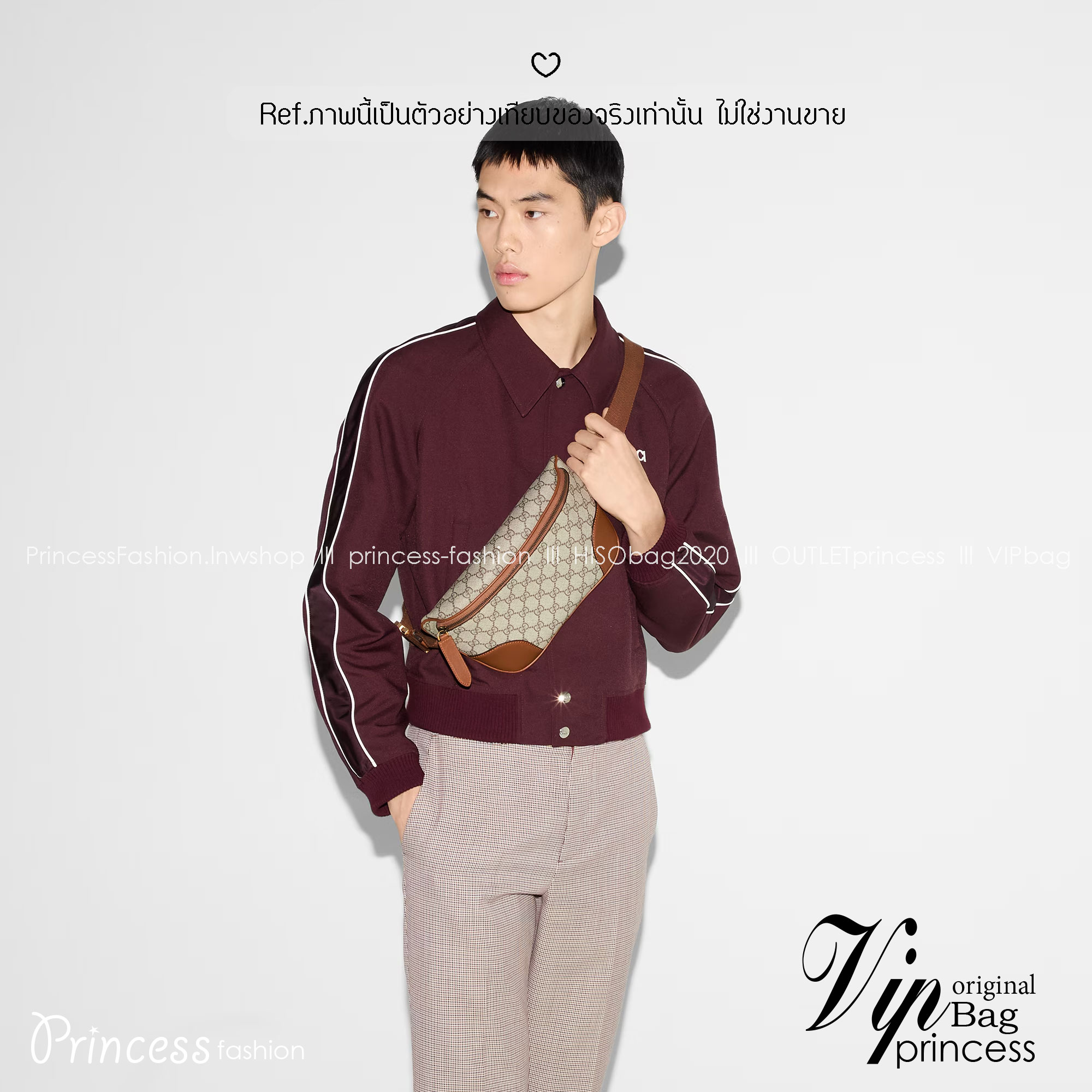 GUCCI GG Emblem medium belt bag กระเป๋าคาดอก/คาดเอวปรับโฉมใหม่ สวยสง่างาม สปอร์ตและเท่กว่าเดิม แต่ยังคงความคลาสสิค