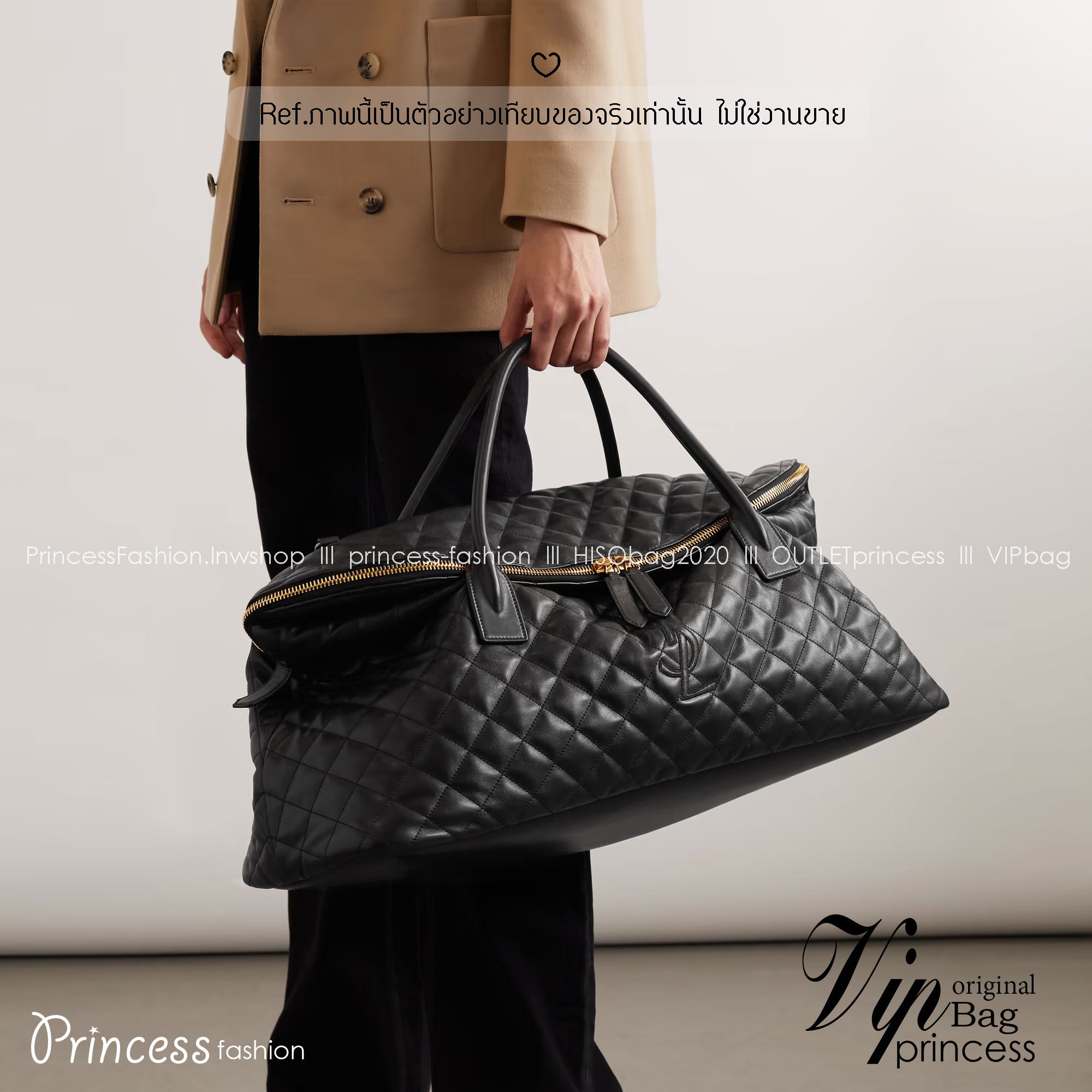 YSL ES GIANT TRAVEL BAG IN QUILTED LEATHER กระเป๋าเดินทางใบใหญ่ ดีไซน์รูปทรงเก๋ ใหม่ล่าสุด ไอเท็มที่ตัวมัมตัวแม่ต้องมี ใบนี้คือที่สุดจริงๆ