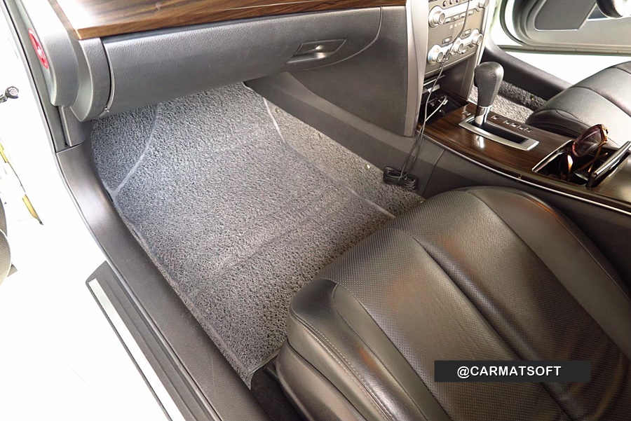 พรมดักฝุ่นไวนิลรีดขอบ NISSAN TEANA L33 (ปี2013-19) พรมดักฝุ่นในรถ สีเทา เกรดA เข้ารูป ตรงรุ่นรถ เต็มคัน