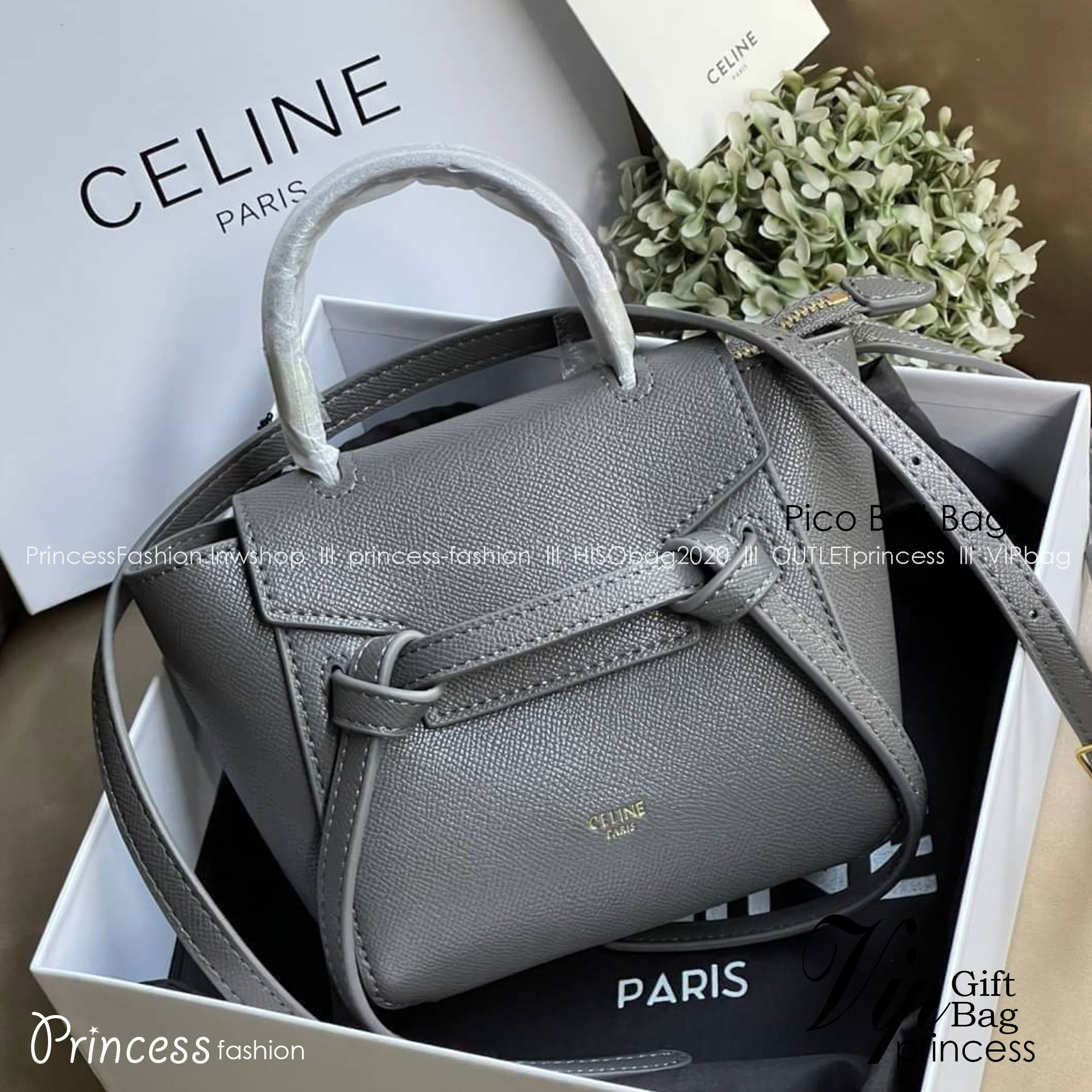Celine Pico Belt Bag / Celine Belt Bag (ใบเล็ก) อีกหนึ่งคอลเลคชั่้นที่ได้รับความนิยมอย่างมาก บ่งบอกความเป็นตัวตนของแบรนด์ กลิ่นอายความคลาสสิก
