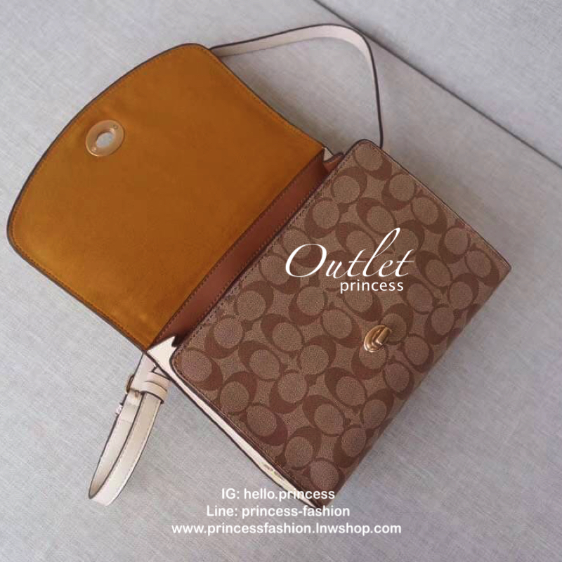 Coach TILLY TOP HANDLE SATCHEL WITH SIGNATURE CANVAS COACH F76620 กระเป๋าถือ กระเป๋าสะพาย เรียบหรูดูแพง ฮิตมาก ขายดีสุดๆ