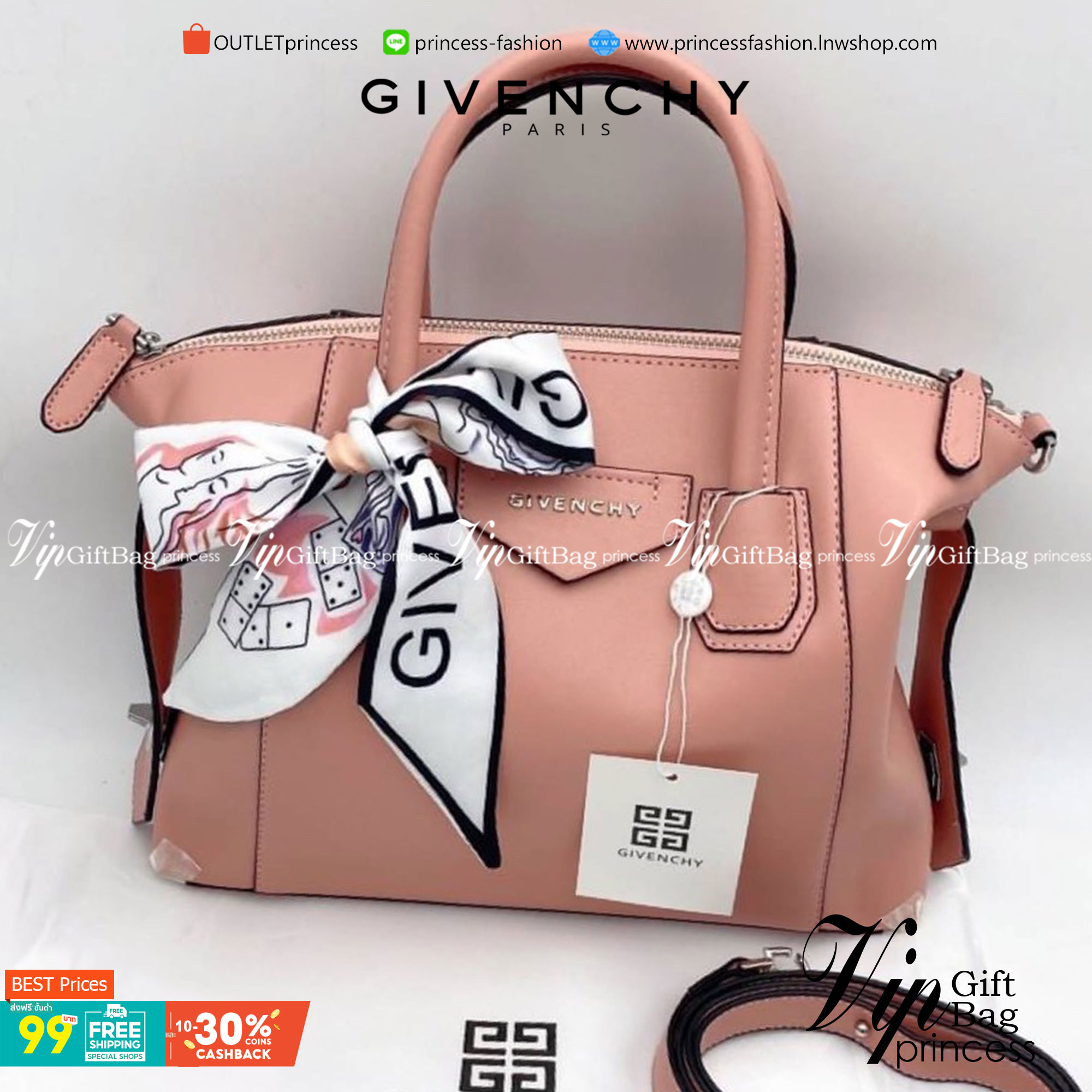GIVENCHY Antigona Soft leather tote bag ฟรีผ้าผูก!! กระเป๋าสะพายข้าง ทรงสวยมากค่ะ มี 2 ขนาด รุ่นยอดนิยมดาราเซเลปใช้กันเพียบ งานจริงสวยหรูดูแพงมากนะค้าา ราคานี้คุ้มที่สุด มีมารอบนี้ 6 สี 2 ขนาด เลือกให้ปังไปเลยค่าาา