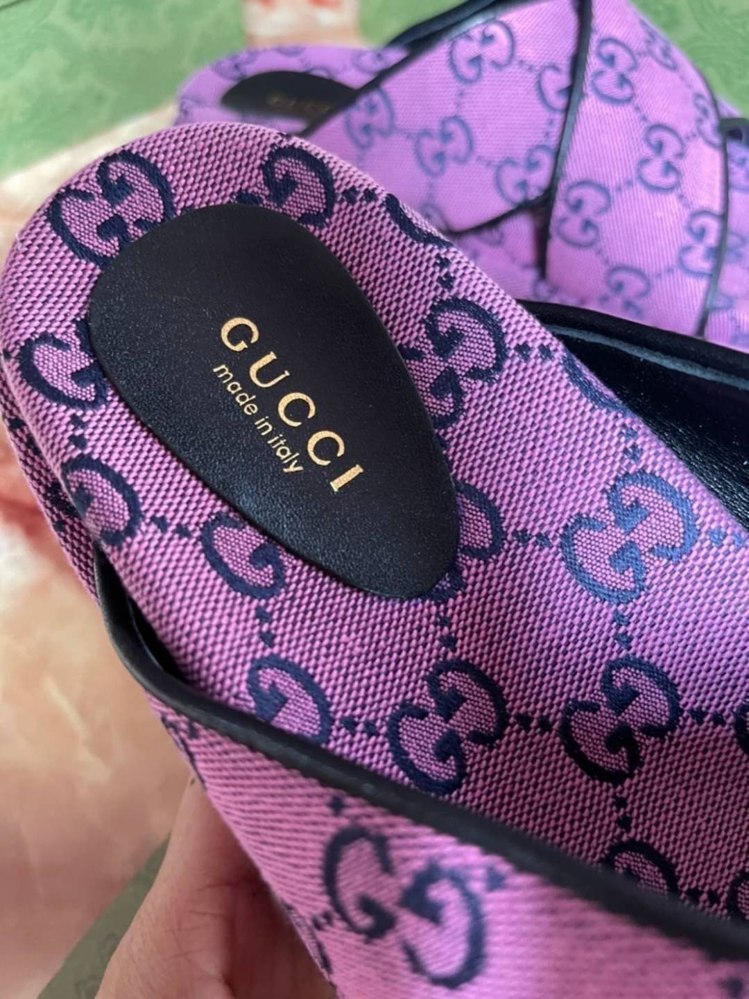 หนังแท้ GUCCI Denim Sandals / GG jacquard organic denim platform sandals / GG Shoes พร้อมส่งที่ไทย รองเท้าผ้าเดนิมเกรดเทพออริจินอล ภาพสินค้าถ่ายจากงานขายจริง ใช้งานต่างประเทศได้ค่ะ