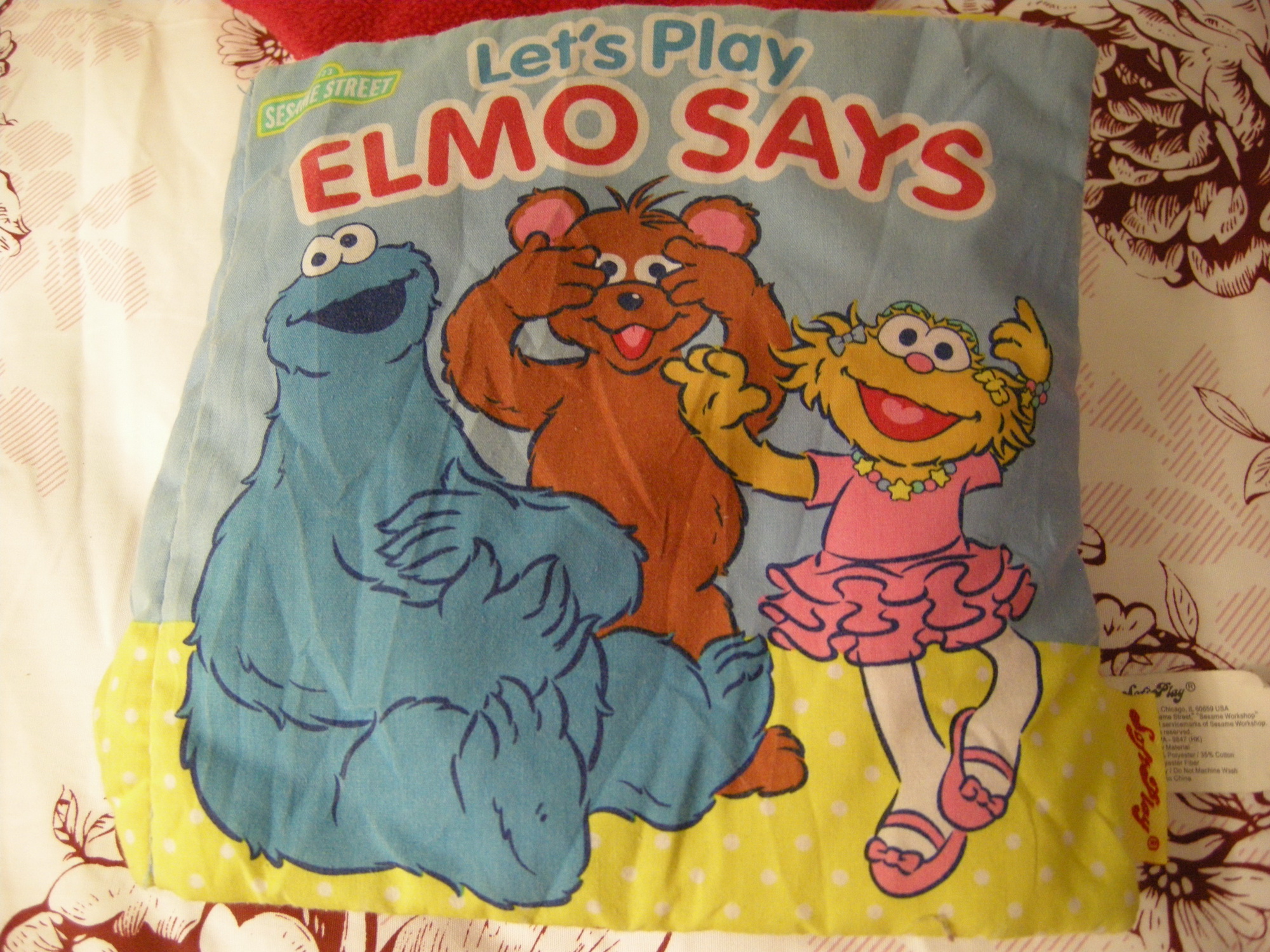 SOFT PLAY - LET'S PLAY ELMO SAYS PUPPET BABY BOOK หนังสือผ้ามือสอง