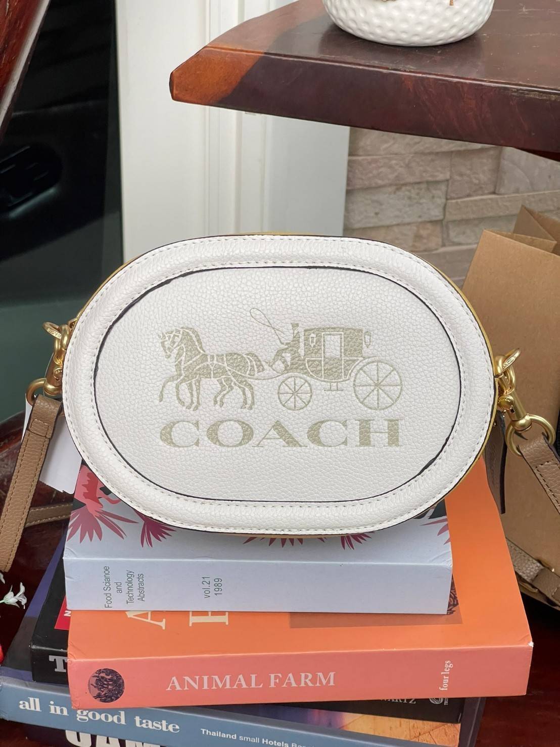 COACH CAMERA BAG IN COLORBLOCK WITH HORSE AND CARRIAGE (COACH C4164) กระเป๋าที่ดีไซน์ออกมาในทรงสะพายไหล่และทรง Camera คาดว่าเป็นรุ่นที่สาว ๆ เห็นแล้วจะต้องสะดุดตาเป็นพิเศษกับดีไซน์อันโดดเด่นที่ดูมีสไตล์ ไม่ว่าจะเป็นในวันสบาย ๆ หรือวันพิเศษก็สามารถนำไปมิกซ