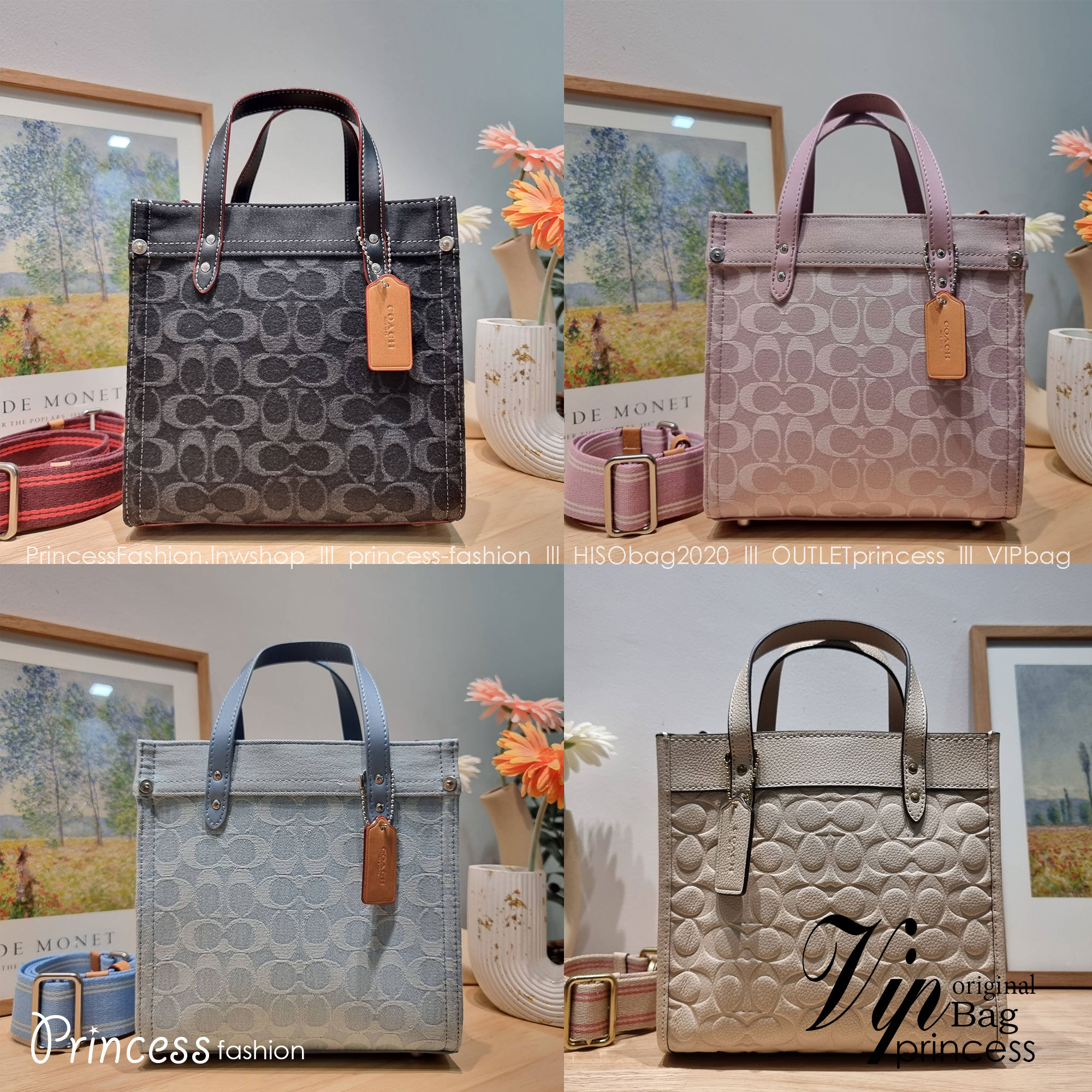 COACH C4829 FIELD TOTE 22 IN SIGNATURE LEATHER คอลเลคชั่นสุดหรู กับกระเป๋าทรงโท้ท ไซส์กำลังสวย ดีเทลหนังปั๊มเต็มใบ สีโทนผู้ดีม้าก บวกกับสายสะพายสีตัดกับกระเป๋า เพิ่มมูลค่าไปอีก ทำให้ไอเท็มนี้ดึงดูดทุกสายตา