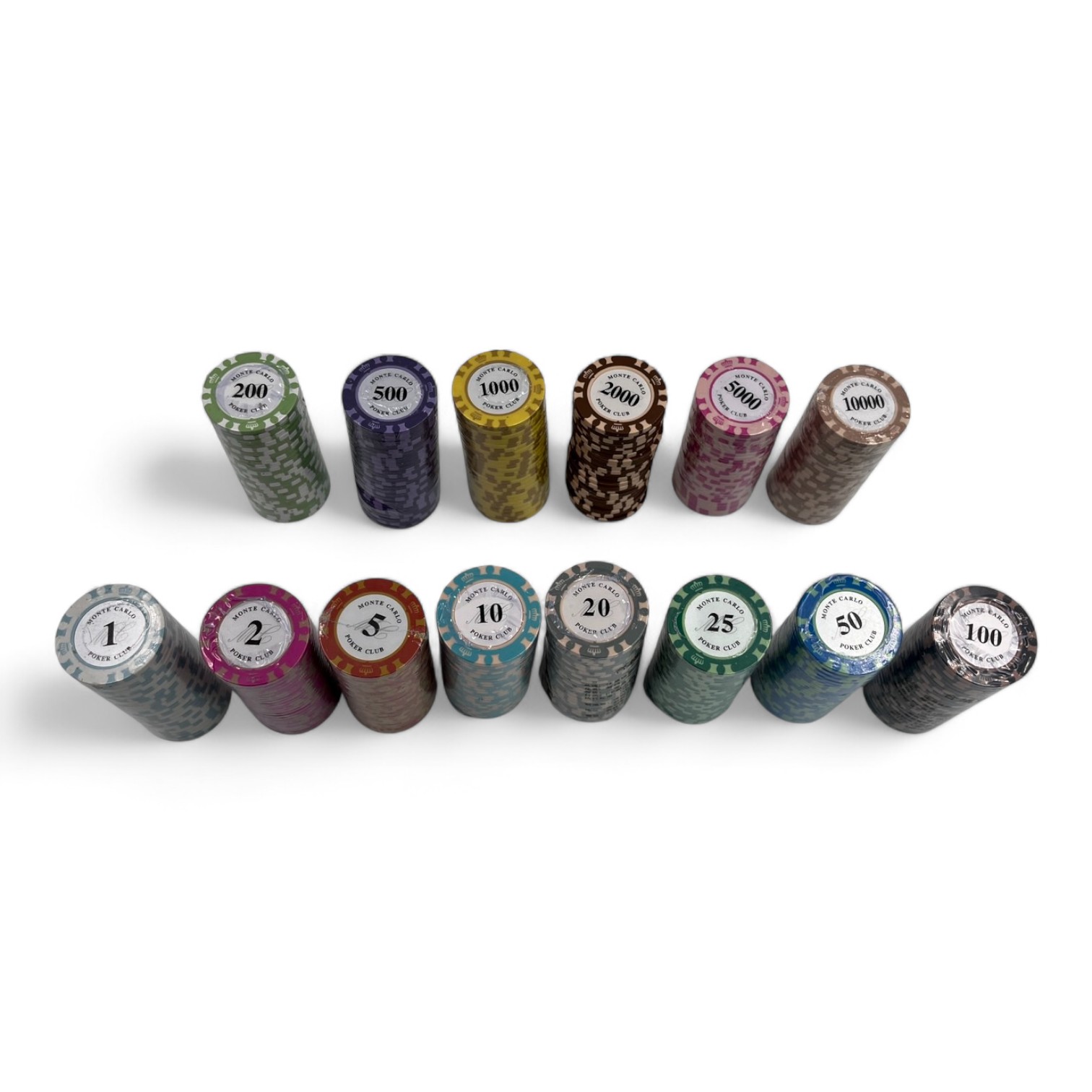 ชุดชิปโป๊กเกอร์เกรดพรีเมี่ยม น้ำหนัก14g.MONTE CARLO (แบรนด์ Poker Club)