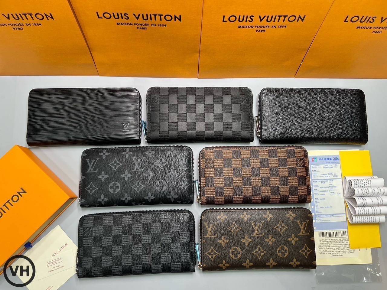 ORI หนังแท้ | LV Zippy Horizontal Monogram Shadow / LV LongWallet กระเป๋าสตางค์ใบยาว กระเป๋าสตางค์ซิปรอบ