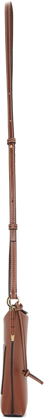 พรีเมี่ยมกิ๊ฟแท้ 100% 】LOEWE Gate Pocket leather bucket bag กระเป๋าใส่โทรศัพท์มือถือ และของจุกจิกเล็กๆ งานหนังแท้ สีน้ำตาล สวยหรูมากค่าา