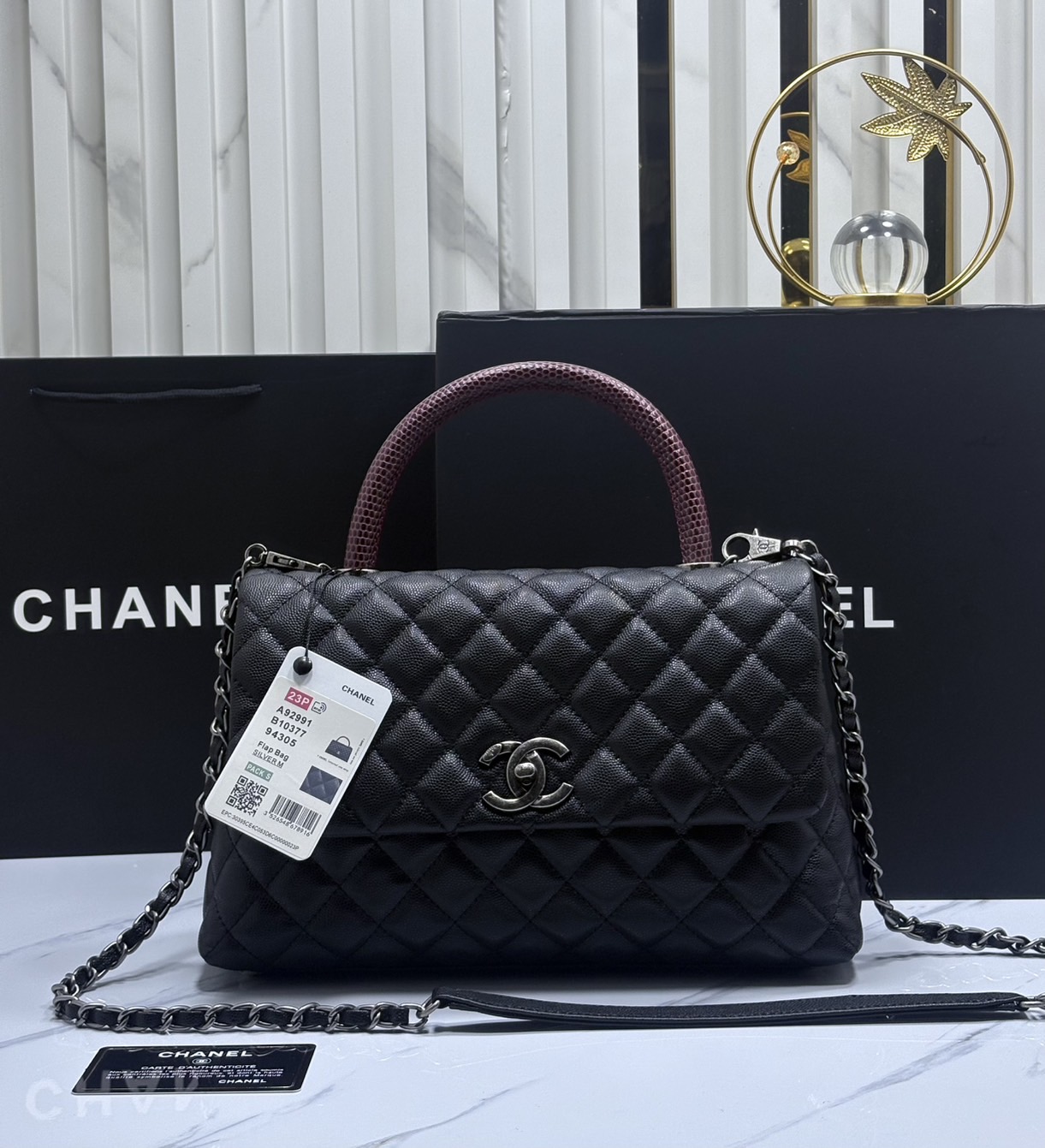 ORI หนังแท้ | Chanel Coco Top Handle Bag Medium 30cm กระเป๋าสะพายสุดคลาสสิค สวยหรูดูแพงเป็นอมตะ