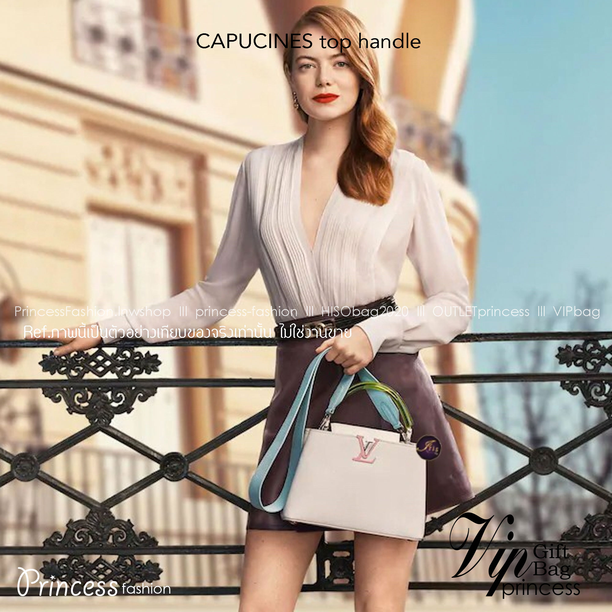 LV CAPUCINES top handle 8" ที่สุดของความสวยในราคาเบาๆ กระเป๋าถือสุดหรู สีสวยขับผิว ทำให้ไอเท็มนี้สะกดทุกสายตาจริงๆ มาพร้อมหูจับดีไซน์ทรงคลาสสิค ดีงามม้ากกกก!! ด้วยรูปทรงวินเทจ พร้อมส่งครบ box set ในราคาที่คุ้มที่สุด จัดเถอะค่า ยืนยันว่าสวยคุ้ม!!