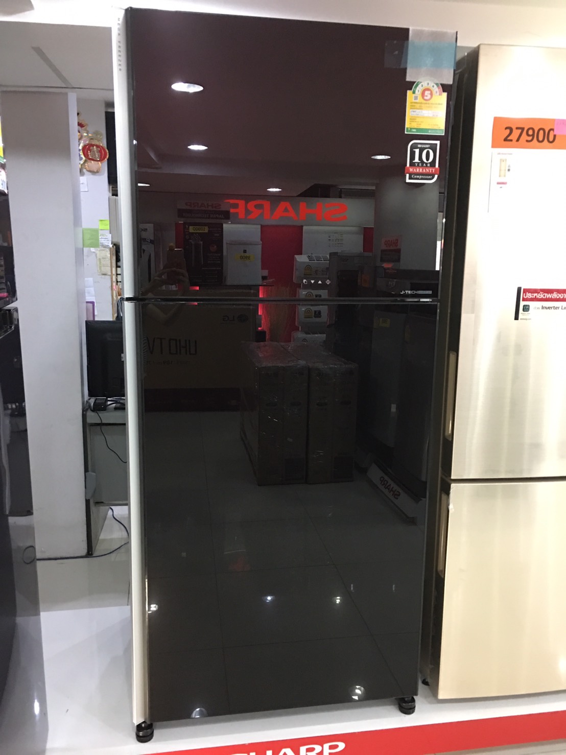 ตู้เย็น 2 ประตู SHARP ขายถูกสุดในย่านบางขุนนนท์ SJ-X550GP2-BR 19.8 Q โปรแรงลดราคาจัดหนัก ดีไซน์สวยเฉียบ ใส่ของได้เยอะ ใช้งานง่าย ไม่เปลืองไฟ สอบถามเพิ่มเติมโทร 02-4245594, 085-3801177, 081-6215561