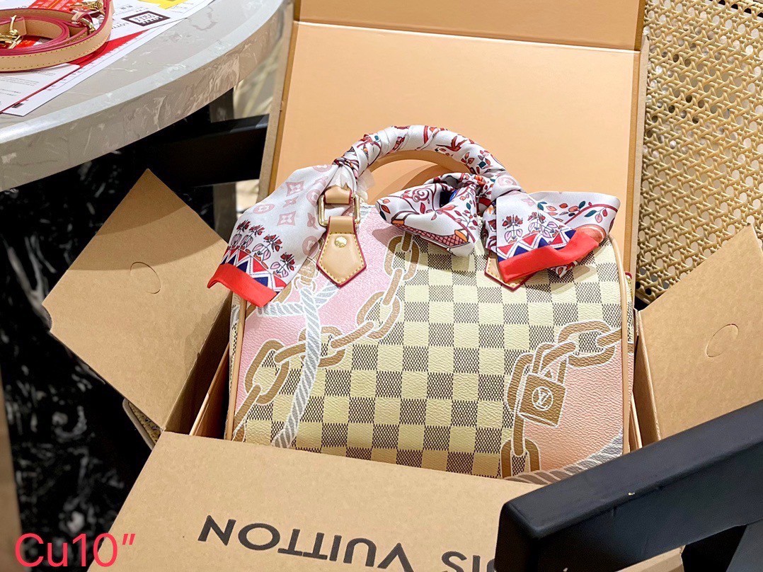LV Speedy Bandouliere 25 Damier Azur Canvas - Handbags Spring Collection – Nautical กระเป๋าทรงหมอน รุ่นท็อปฮิต กับดีไซน์ใหม่ต้อนรับฤดูร้อน