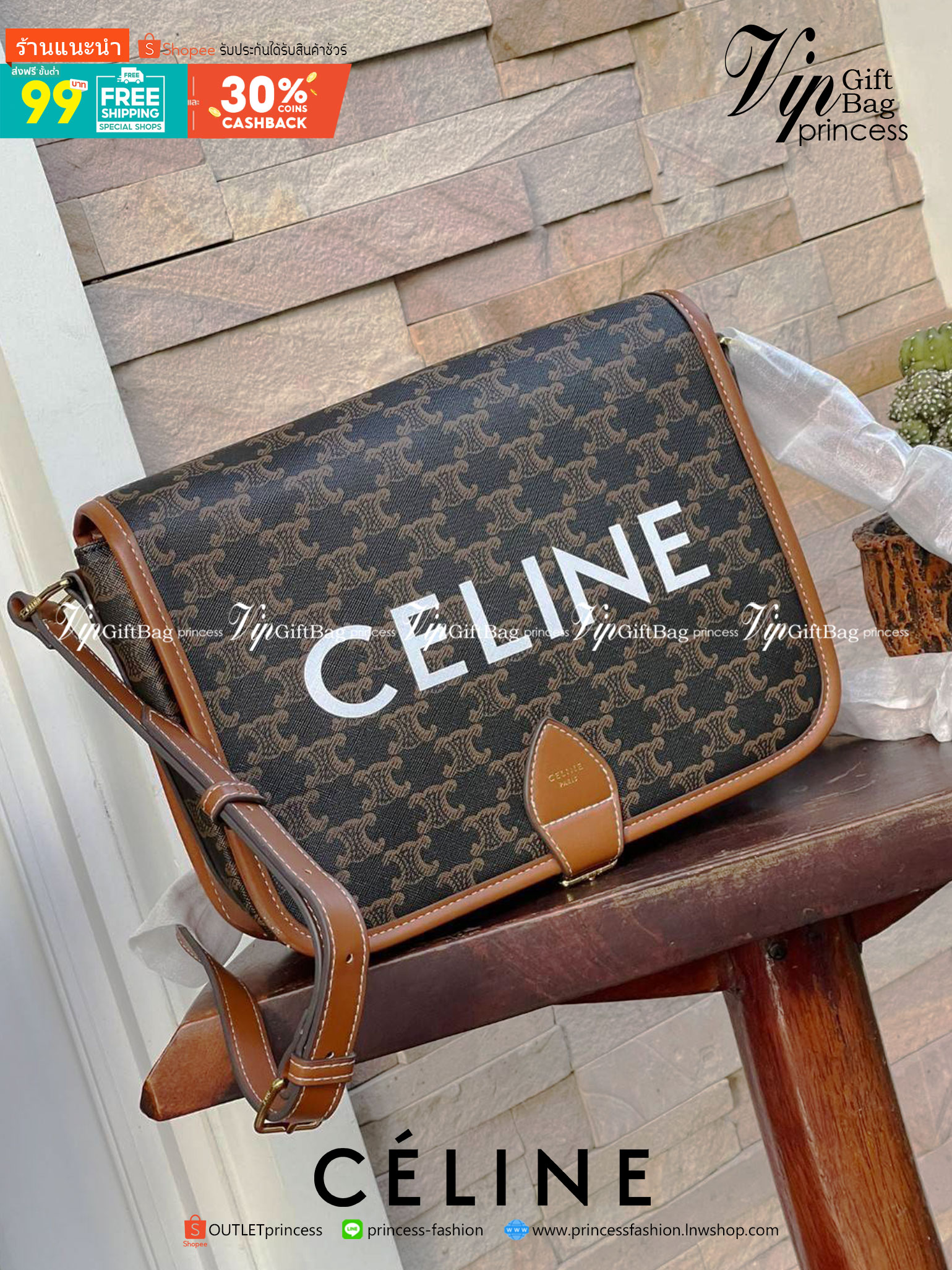 VIP 】Celine Messenger Folco Bag in Triomphe Canvas โดดเด่นไม่เหมือนกับลวดลายแคนวาสที่เป็นเอกลักษ์แบรนด์แบบไม่เหมือนใครให้ด้วยความเรียบหรูดูทางการ เพิ่มความภูมิฐานให้กับคุณอย่างลงตัวเลยทีเดียวสำหรับกระเป๋าทรงแนวนอน ซึ่งเป็นกระเป๋าที่ได้รับความนิยมอย่างมาก 