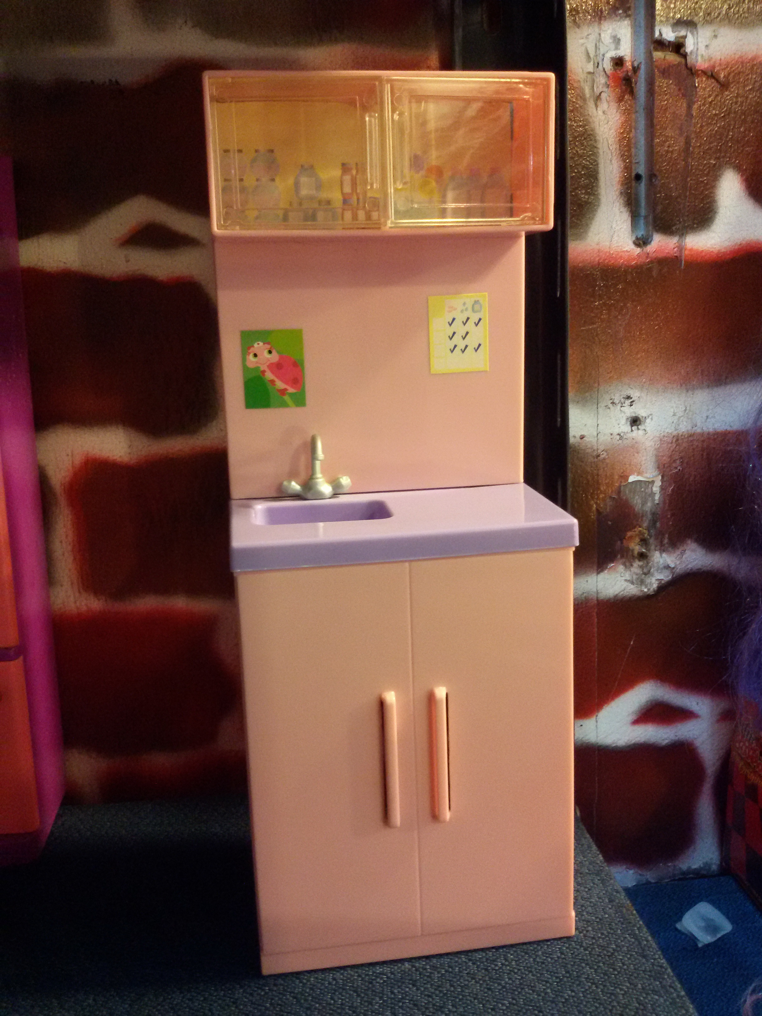 Sink Cabinet for Doll อ่างล้างจานสำหรับบ้านตุ๊กตาค่ะ มือสอง