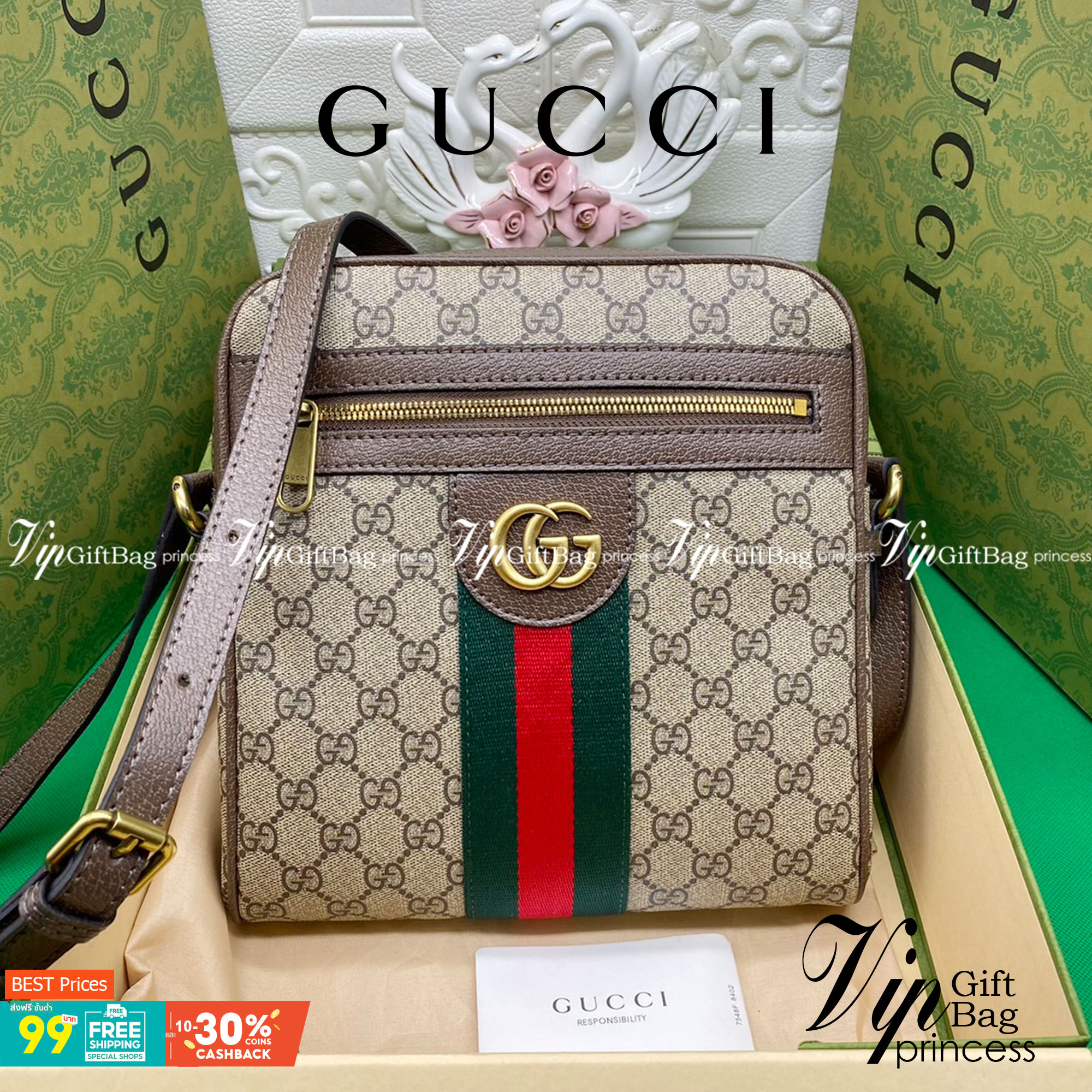 หนังแท้ GUCCI Ophidia GG small messenger bag พร้อมส่งที่ไทย