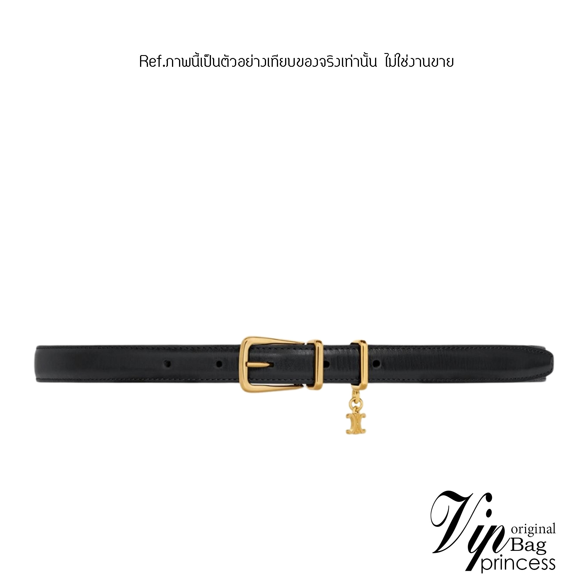 CELINE Belt Leather / Celine Elegant Charm 1 Belt In Smooth Calfskin With Gold พร้อมส่ง เข็มขัดเซลีน มีเส้นเดียวใช้ได้ทั้งปี ไม่ว่าลุคไหนๆ เส้นเดียวเอาอยู่ งานหนังเรียบสวยมาก แนะนำค่ะ