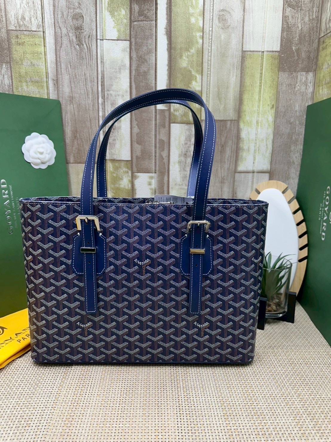 7 สี ORI หนังแท้ | GOYARD Goyardine Sac Marie Galante 35cm / Goyard Tote Bag กระเป๋าสะพายทรงโท้ท พร้อมหูจับใช้งานง่าย ภายในโล่งกว้าง หรูหราลงตัว