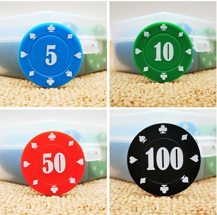 ชุดชิปโป๊กเกอร์ 100เหรียญ(Poker Chip 100 pcs) เหรียญโปกเกอร์ ชิพโปกเกอร์