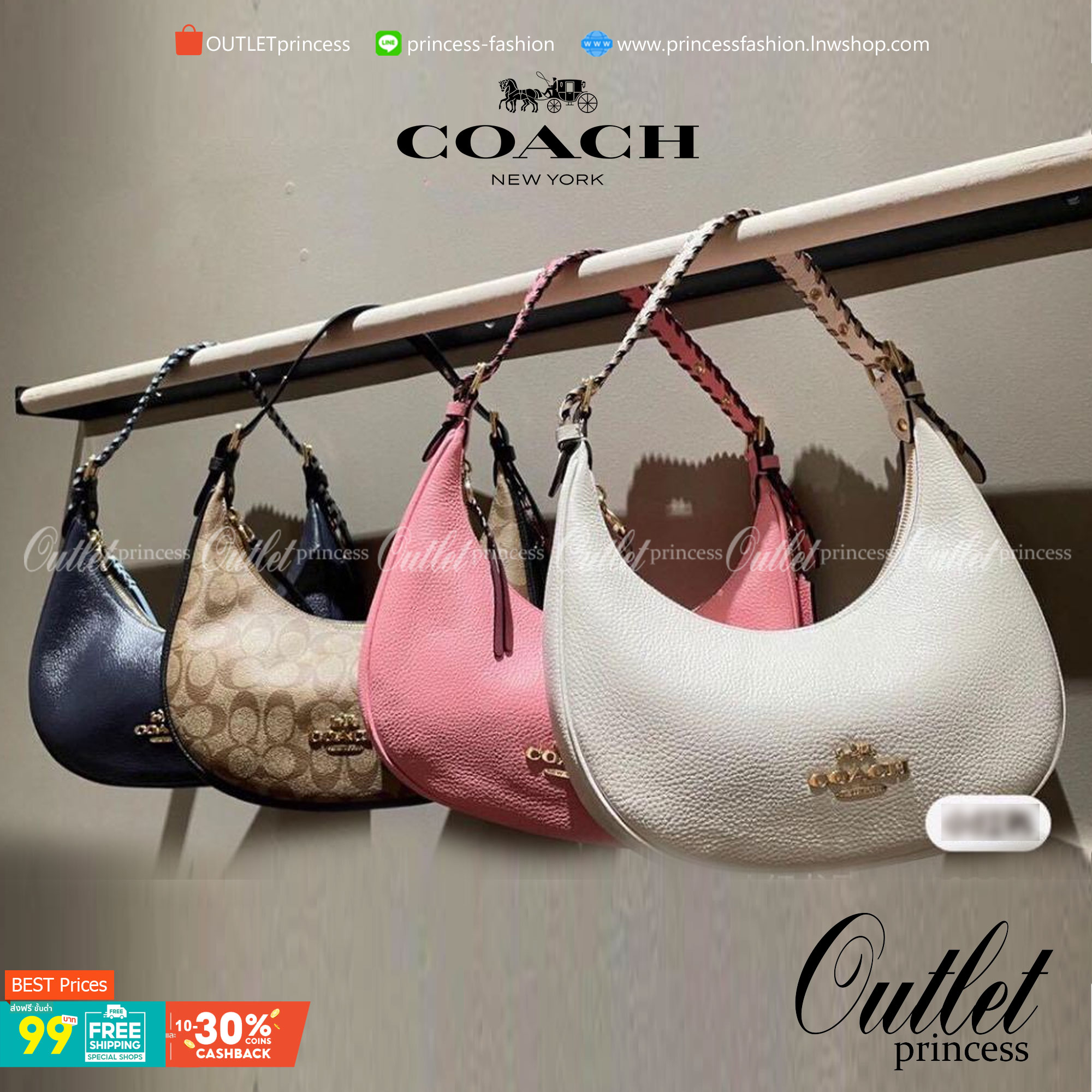 COACH BAILEY HOBO WITH WHIPSTITCH ((C4108//C1322)) พร้อมส่งที่ไทย!! สวยจริงไม่จกตาแน่นอนค่าา กระเป๋าทรงโค้ง ใช้แบบหิ้วหรือคล้องไหล่ก็ดูดี ใช้วัสดุหนังแท้ชั้นดี หนังสวยมากๆค่ะ ด้านหน้าใช้อะไหล่แบรนด์ตัวใหญ่ หรู ดูสะดุดตามีเดียว