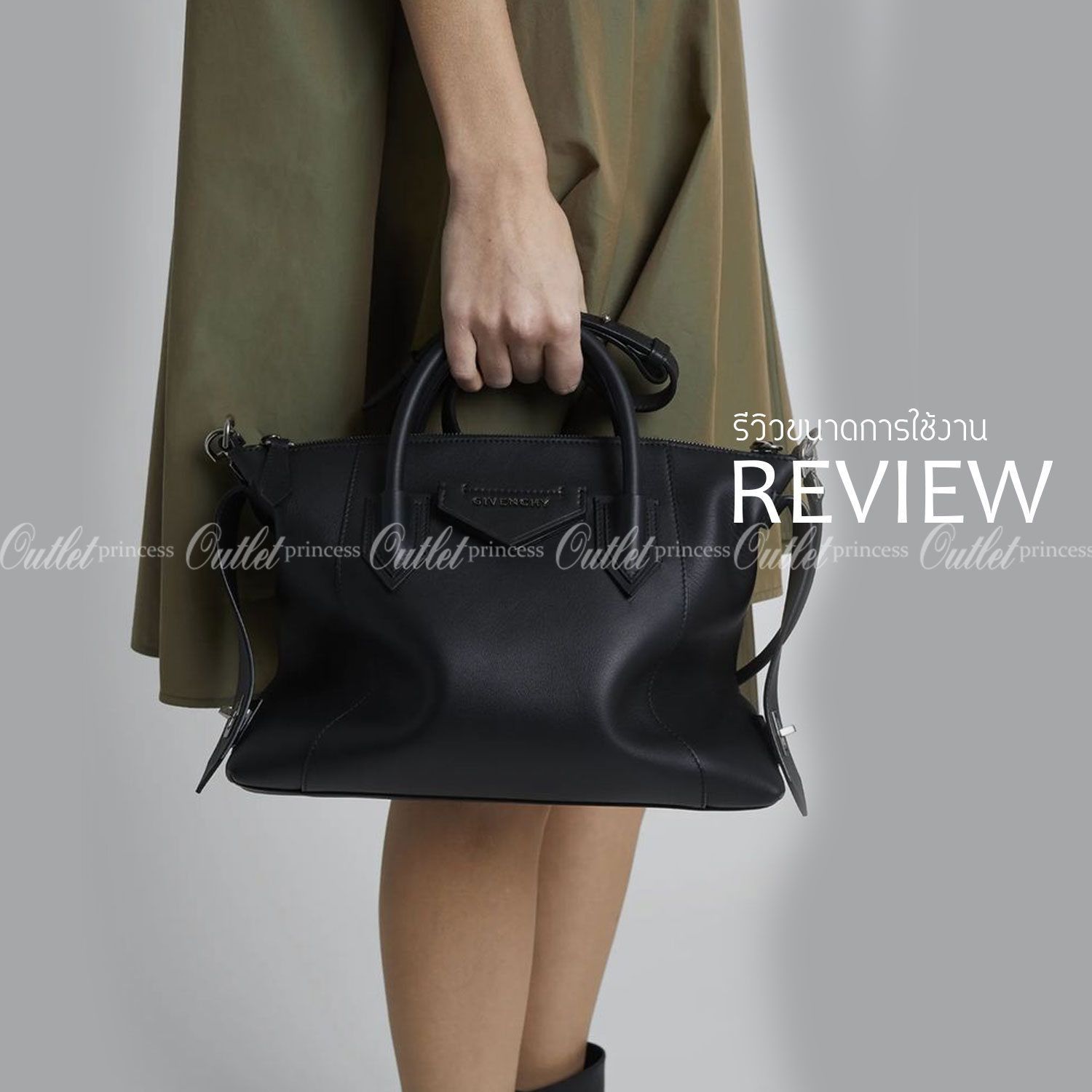 Givenchy Antigona Soft Small Leather Bag เข้ารอบใหม่ ราคาดีต่อใจ .. ไม่มีไม่ได้แล้ว! กระเป๋ารุ่น Iconic อย่าง Antigona Soft รุ่น "Classic" **มาพร้อมผ้าผูกโบว์ น่ารักมากมาย ประดับด้วยสัญลักษณ์ของแบรนด์ Givenchy ด้านหน้า **อะไหล่เงิน ไอเท็มยอดฮิตท