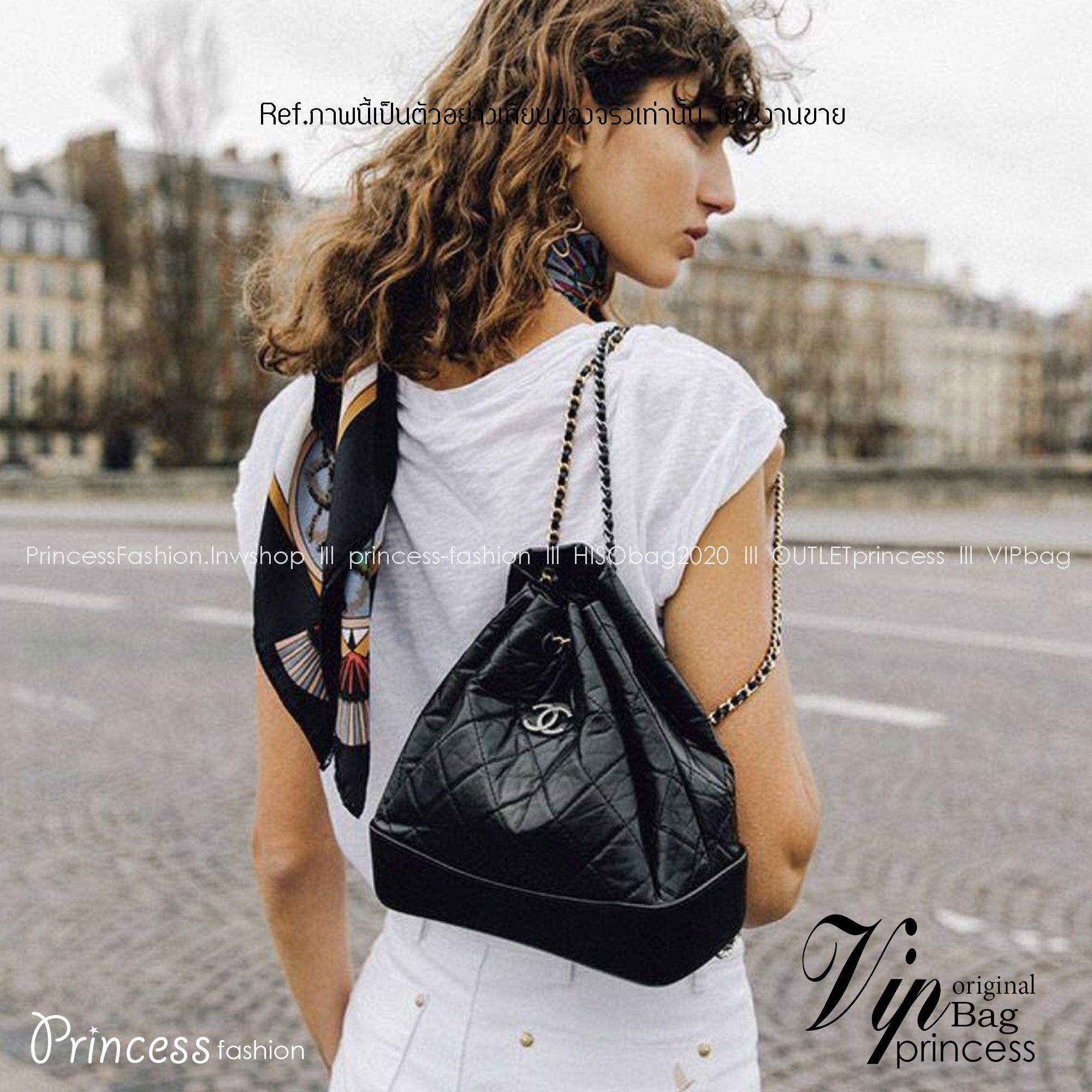 Chanel gabrielle backpack เกรดออริ 1:1 ใช้งาน ตปท ได้ กระเป๋าเป้ ดีไซน์หรูคลาสสิค สายสะพายในตัวรูดปากกระเป๋าเก็บทรงได้