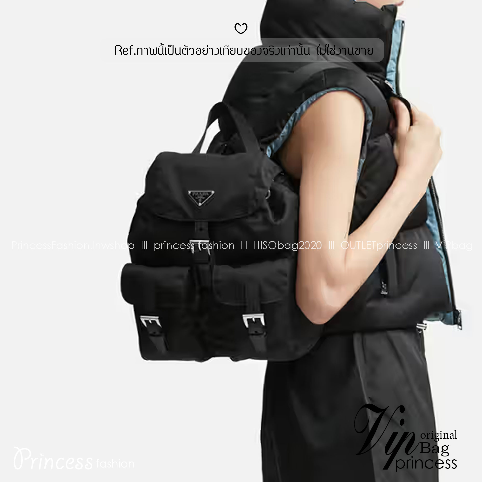 หนังแท้ | Prada Small Re-Nylon backpack กระเป๋าเป้สะพายหลังไนลอน สัมผัสความหรูหราคลาสสิก ดีไซน์เรียบง่ายทันสมัย พร้อมใบลูก สะดวกใช้งาน