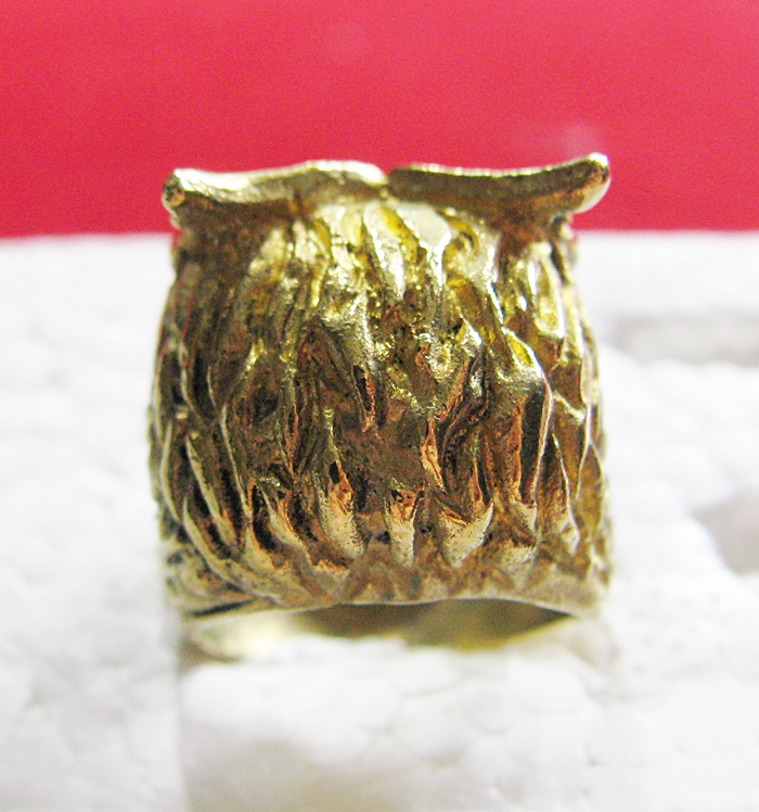 สินค้าเลิกผลิตค่ะ แหวนนกฮูกเนื้อทองเหลืองค่ะ