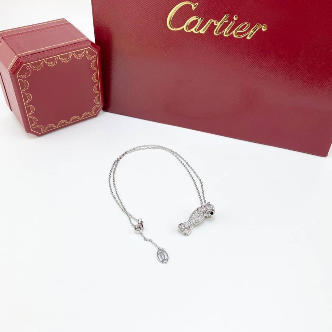 Cartier Necklace Panther De สร้อยคอคาเทียร์ ภาพถ่ายจากงานจริง งานปั้มวัสดุโลหะเคลือบขึ้นเงาตามรูป ใช้งานต่างประเทศได้