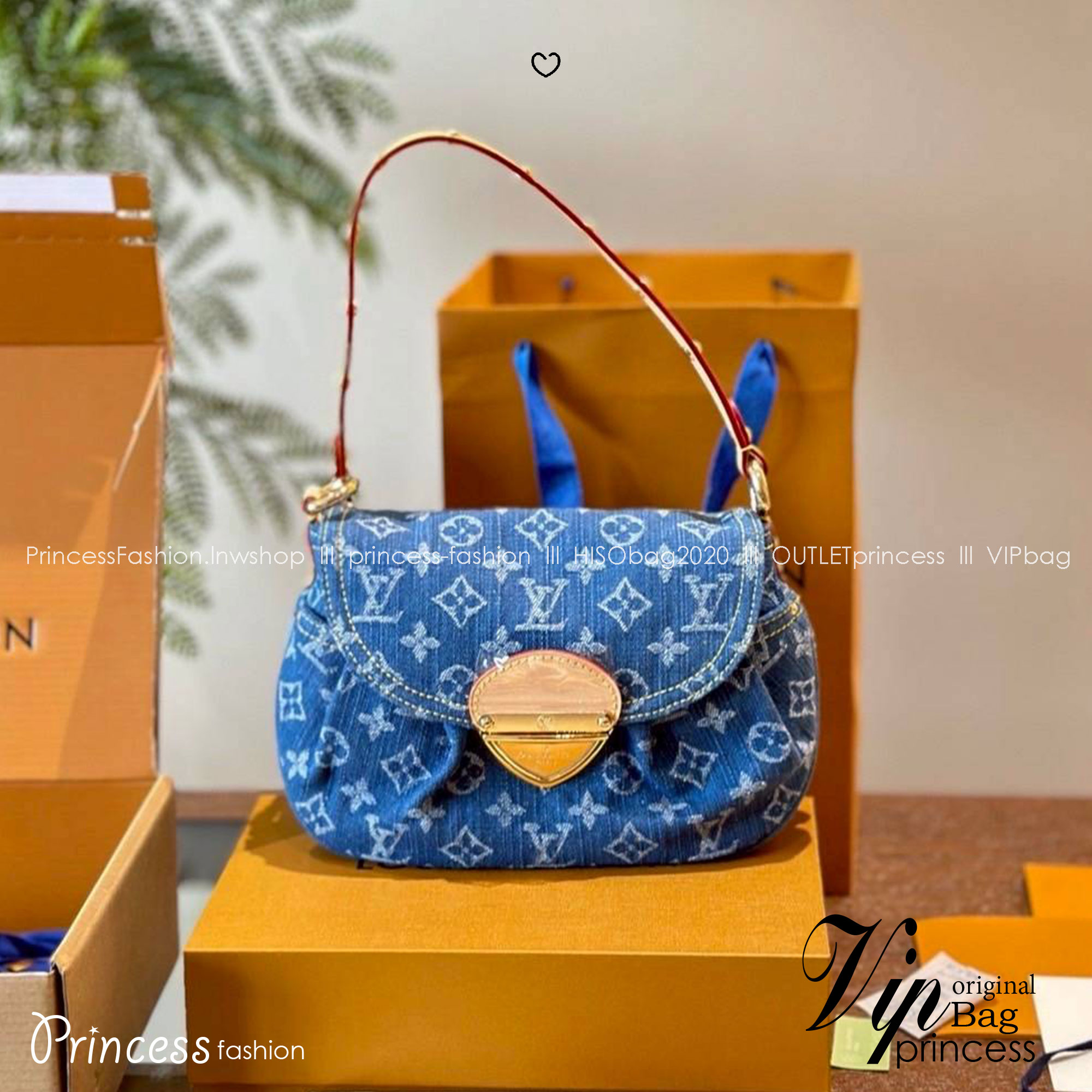 LV Sunset Denim Bag กระเป๋าสะพายไหล่ทรงสวย แรงมากฉุดไม่อยู่ กับกระแสคอลใหม่ lvremix ดีไซน์แบบตัวมัม y2k รูปทรง baguette สวยดูแพง ใบนี้ก็ฉ่ำสุดๆ
