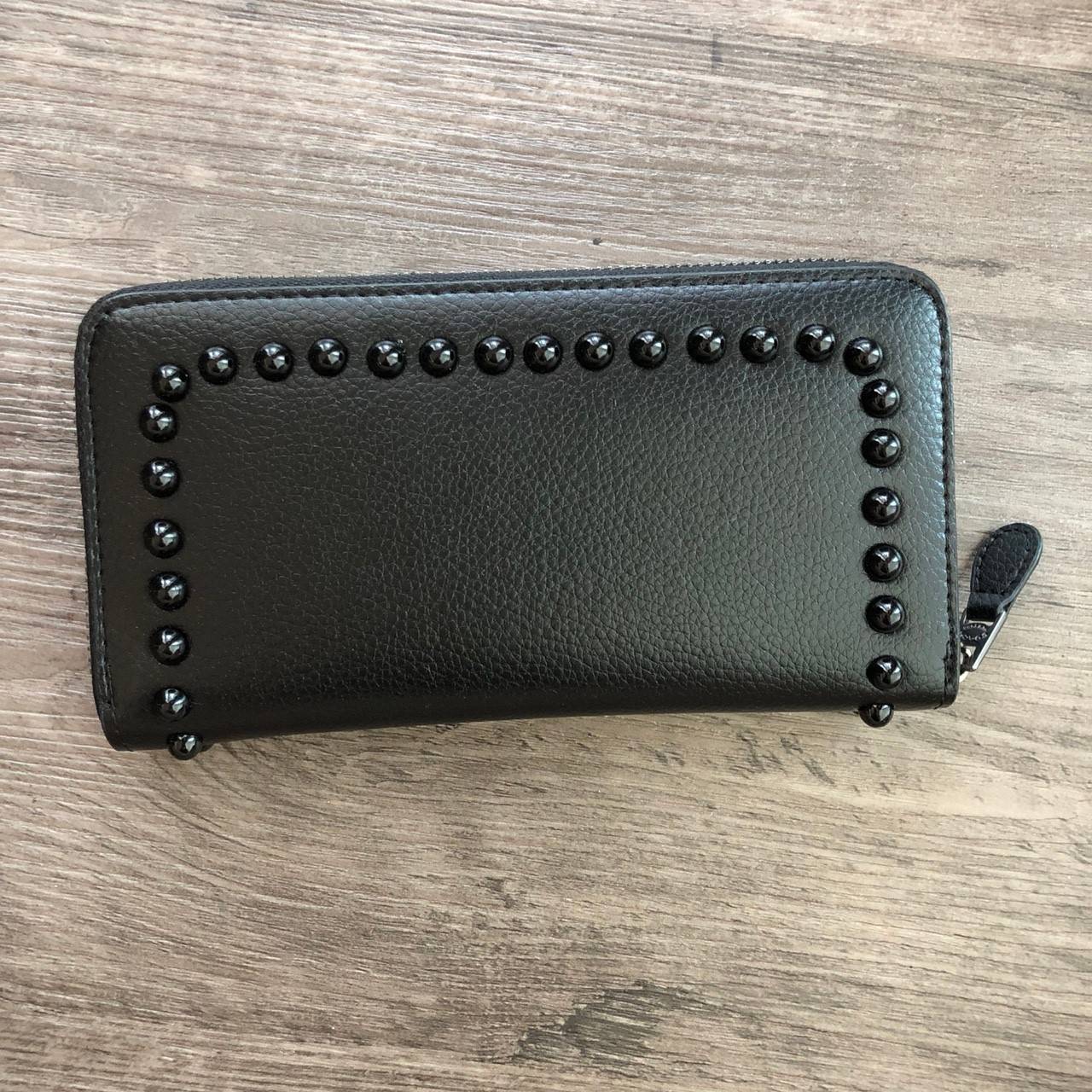 COACH Leather Accordion Zip Around Wallet กระเป๋าสตางค์ใบยาวซิปรอบ ภายในมีช่องใส่บัตร, ธนบัตร และช่องซิปใส่เหรียญค่ะ