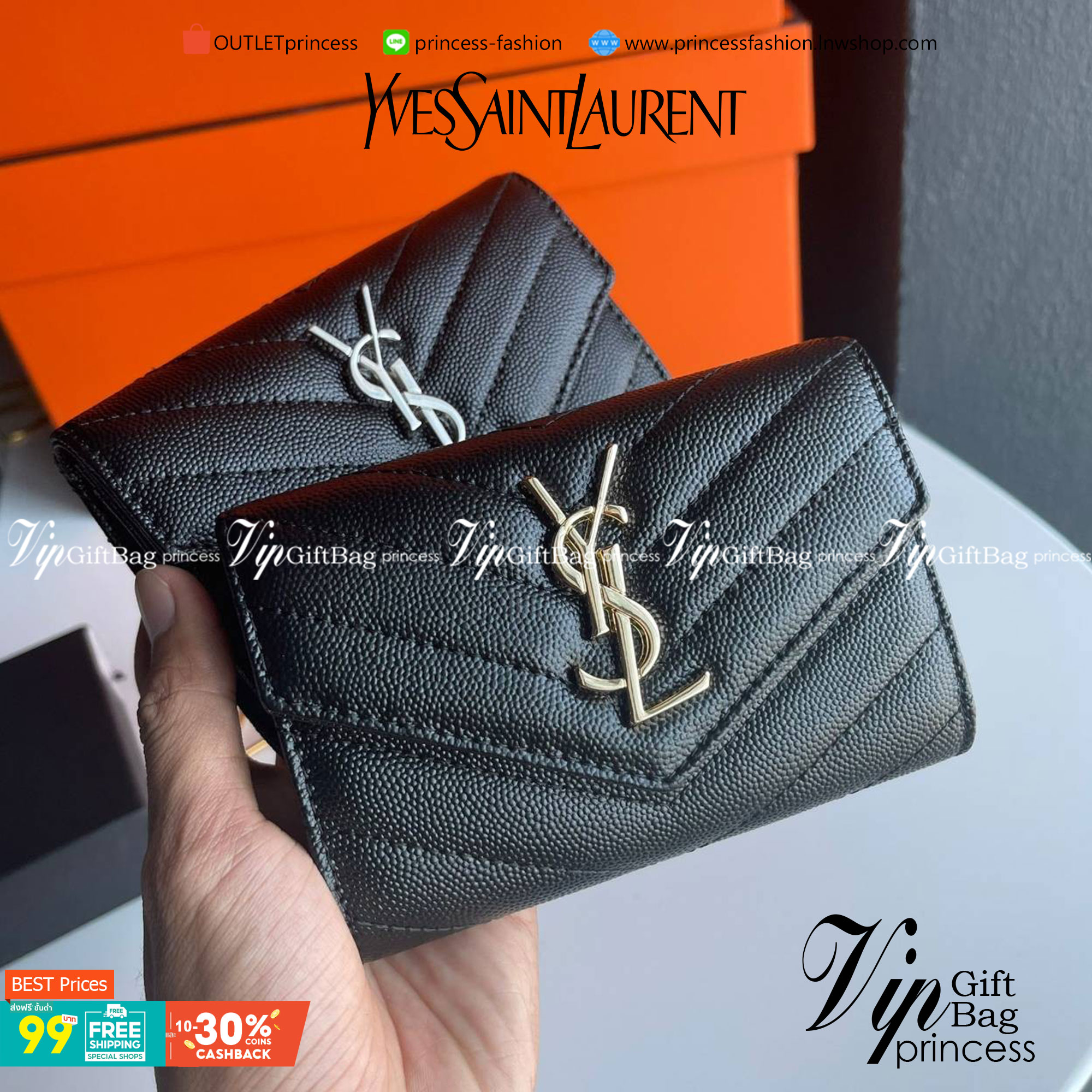 VIP 】YSL SAINT LAURENT SHORT WALLET งานหนังแท้ สวยงามมากมายที่สุดเกินบรรยายเลยค่าาา ได้ไปไม่ผิดหวังแน่นอน เป็นอีกรุ่นหนึ่งที่ห้ามพลาดเลยตอนนี้ กำลังฮิตกันเลยค่าา สาวๆ Must Have!!!! Full Box Set นะค๊าาา