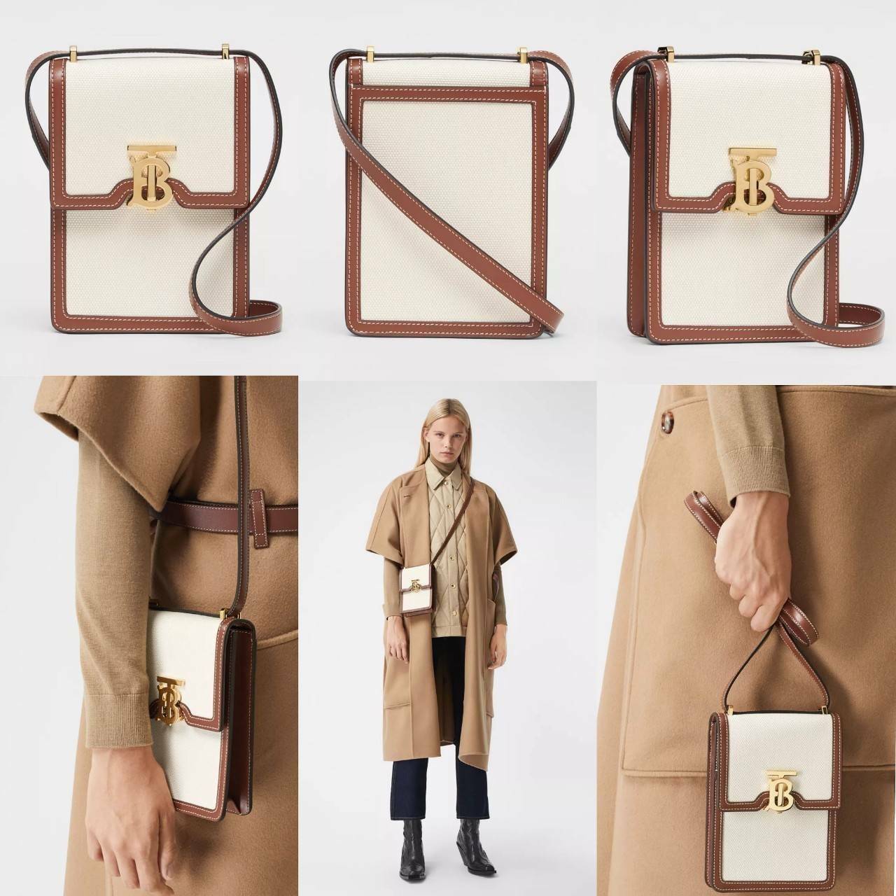 พรีเมี่ยมกิ๊ฟแท้ 100% 】BURBERRY FRAGRANCES CROSSBODY BAG VIP GIFT WITH PURCHASE (GWP) กระเป๋าสะพายพรีเมี่ยมกิ๊ฟ Limited Edition จากน้ำหอม BURBERRY วัสดุ Canvas Cotton & Leather ทรงเหลี่ยมแนวตั้งดีไซน์สวยหรูอยู่ทรงมีโลโก้แบรนด์ด้านหน้า